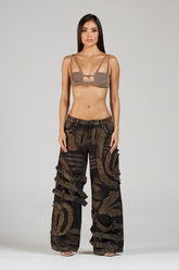 SET CROP Y JEAN EMBLEM BLACK CON PEDRERÍA