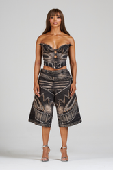 SET CORSÉ Y JORTS FACE COFFEBLACK