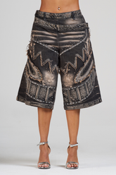 JORTS FACE COFFEBLACK WOMAN CON PEDRERIA