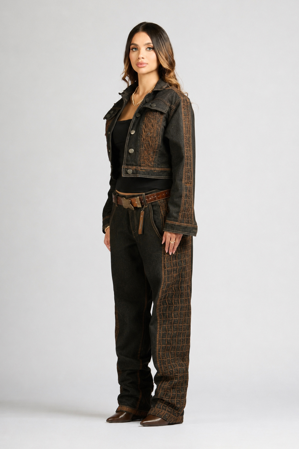 SET CHAQUETA Y JEAN URUS BLACK