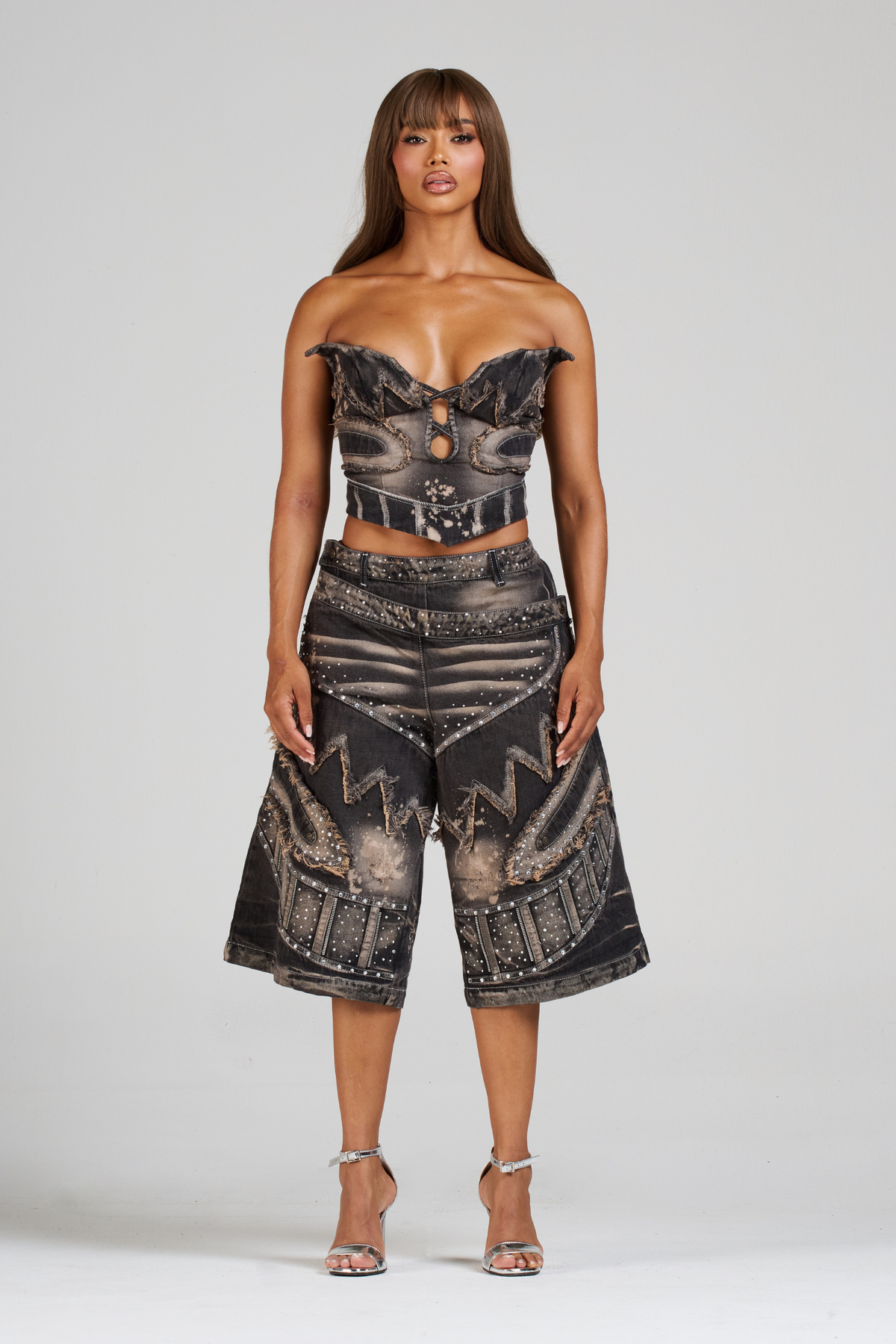 SET CORSÉ Y JORTS FACE COFFEBLACK