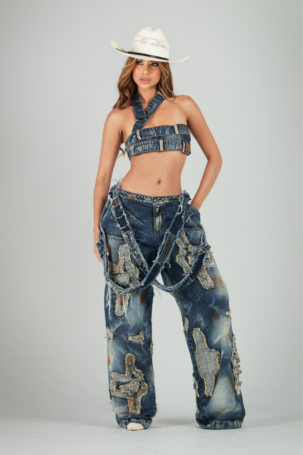 JEAN SPURS BLUE WOMAN