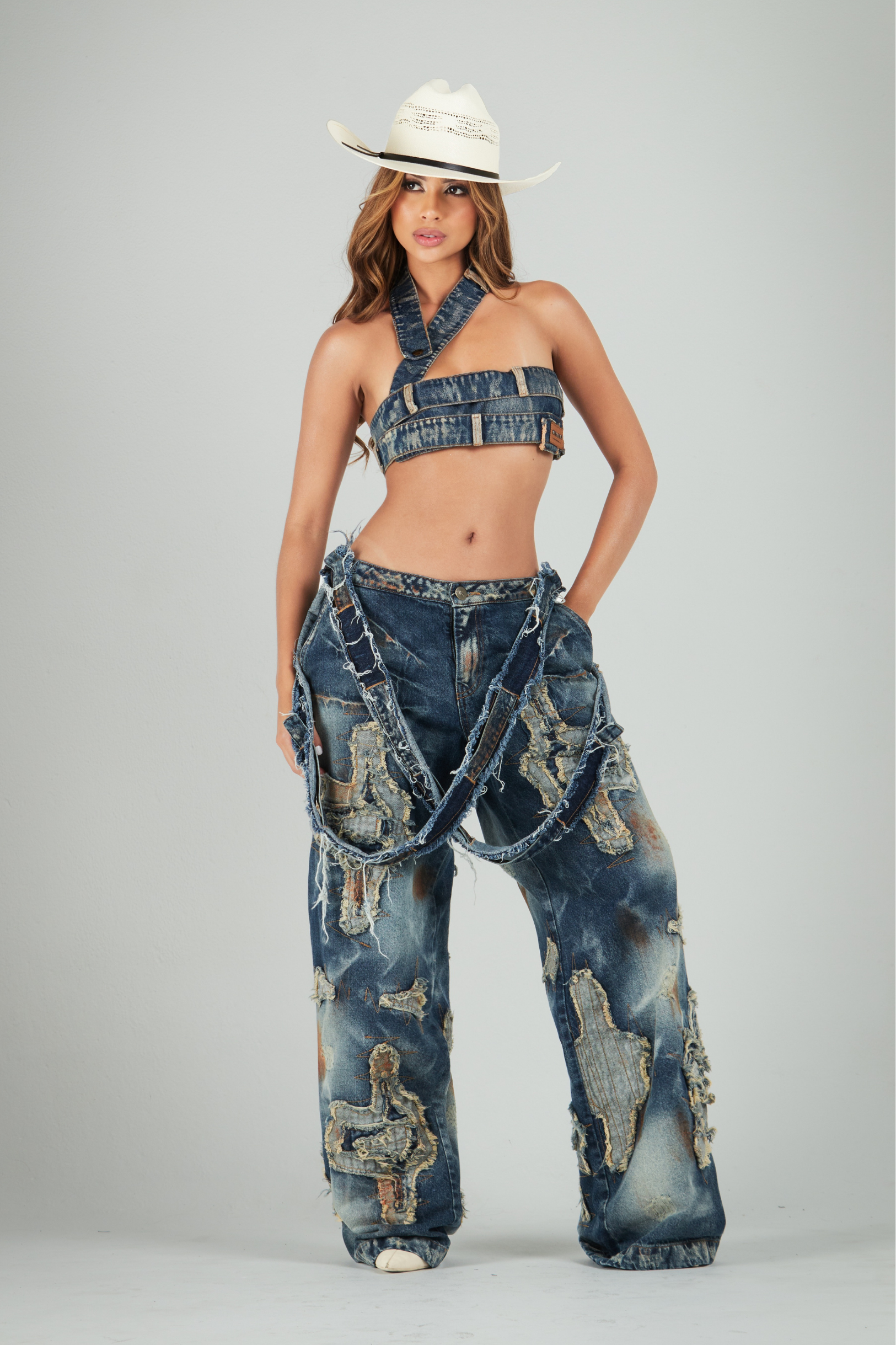 JEAN SPURS BLUE WOMAN