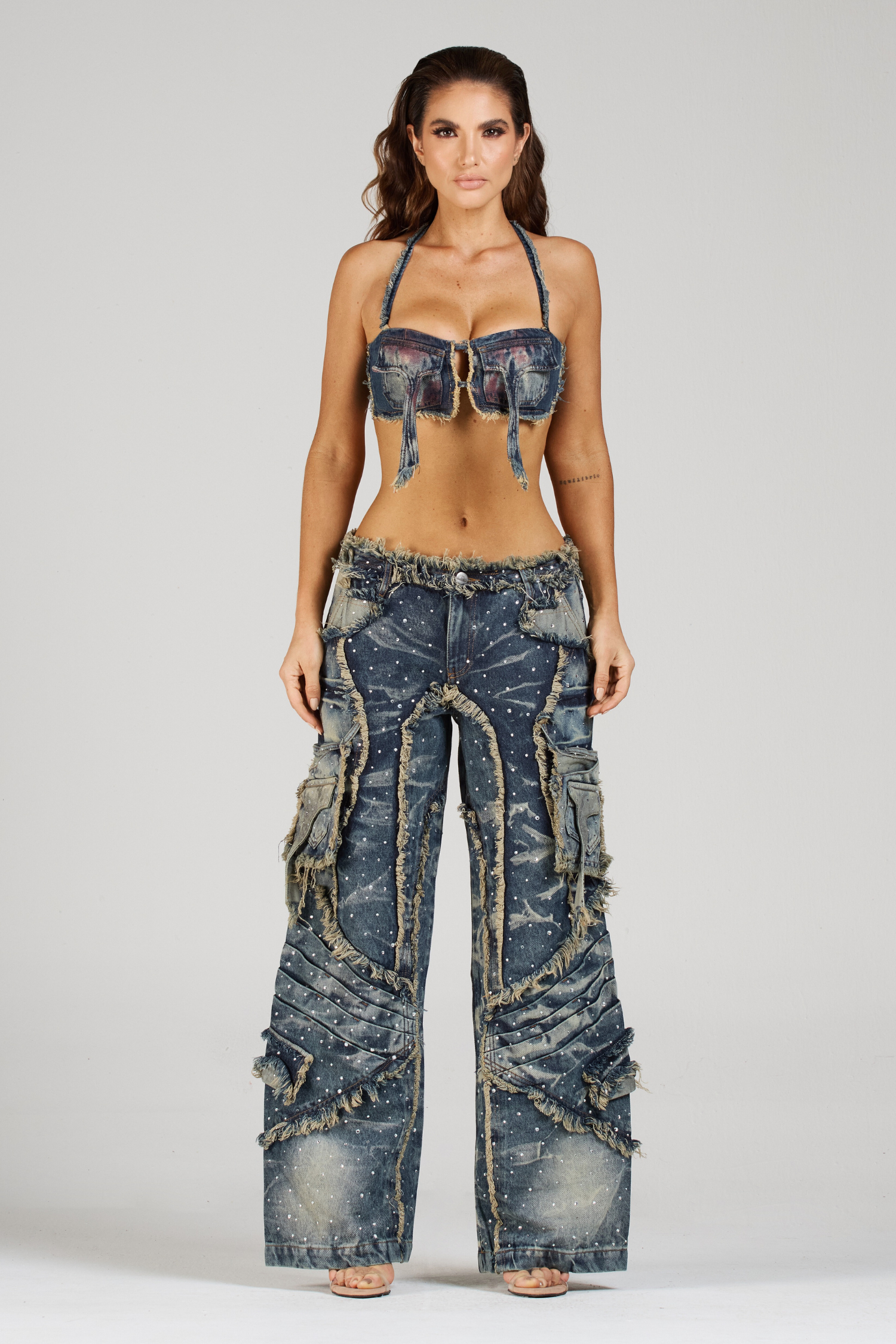 SET APPALUSEÉ BLUE CON PEDRERÍA (PREVENTA)