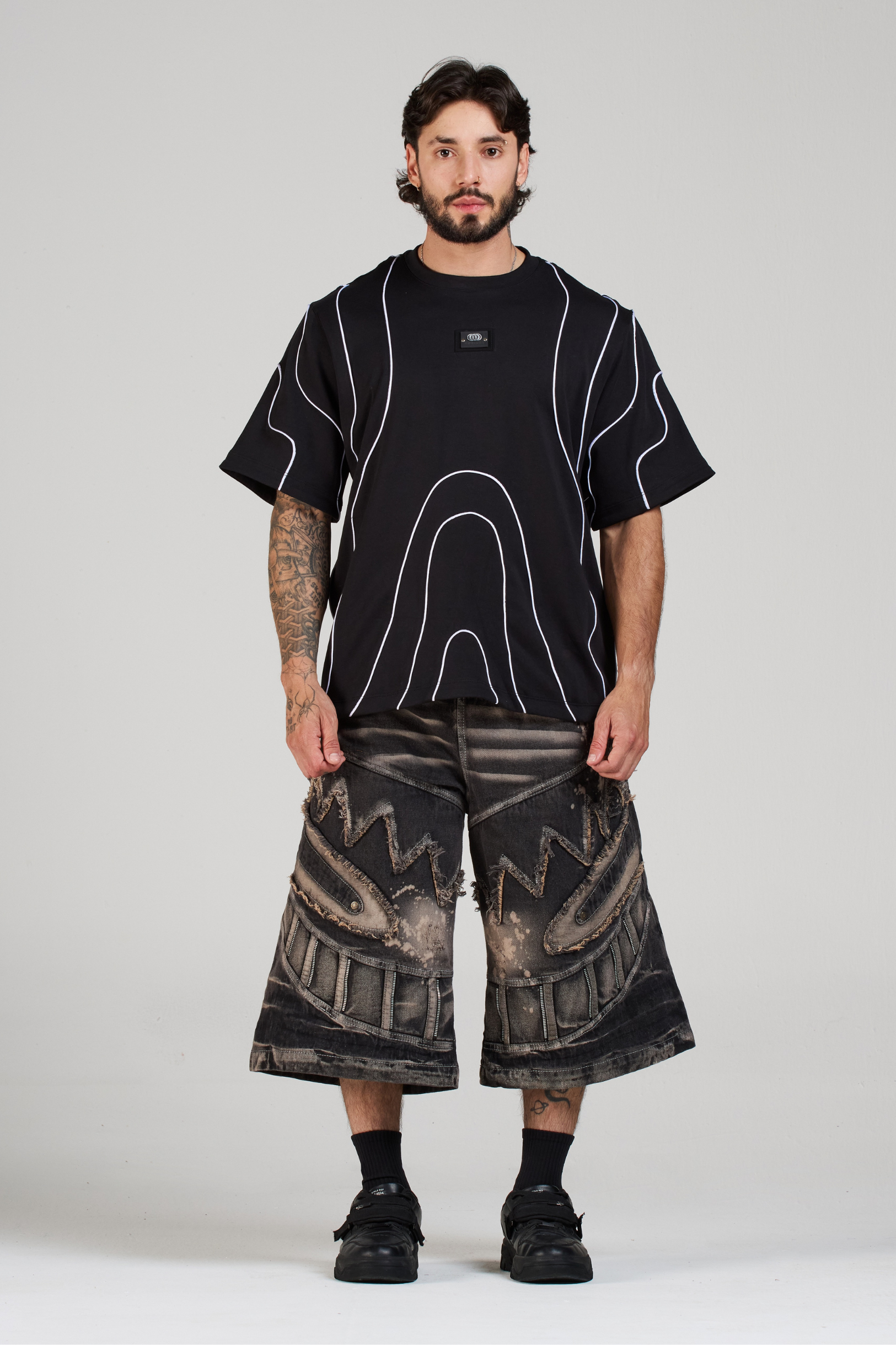 SET CAMISTA Y BERMUDA FACE COFFEBLACK