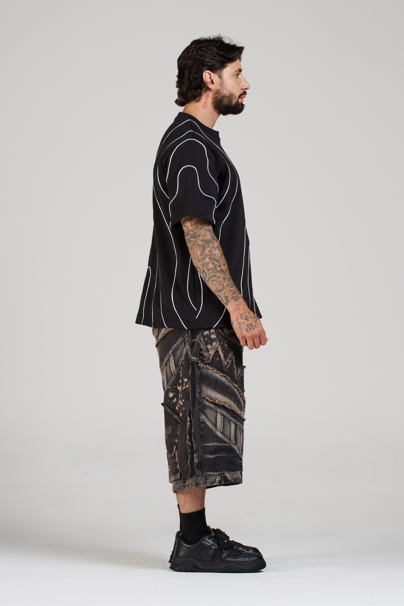 SET CAMISTA Y BERMUDA FACE COFFEBLACK