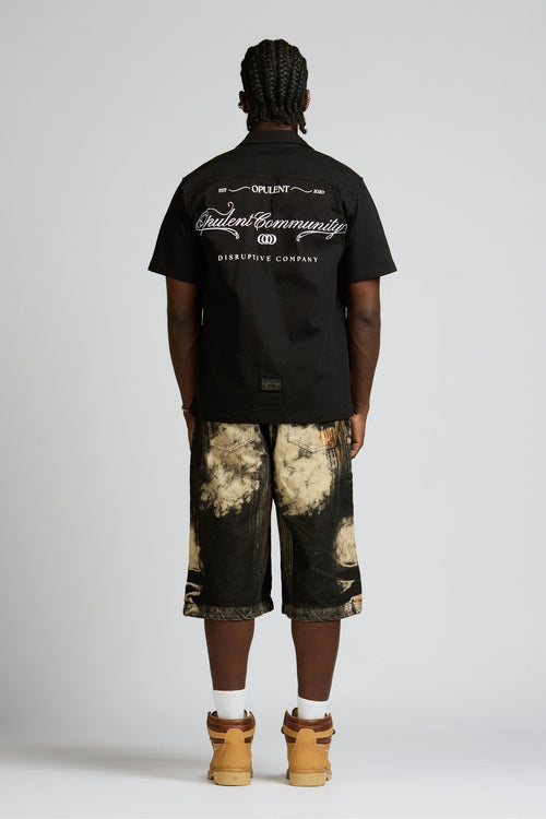 SET CAMISA Y BERMUDA PDG BIKER BLACK