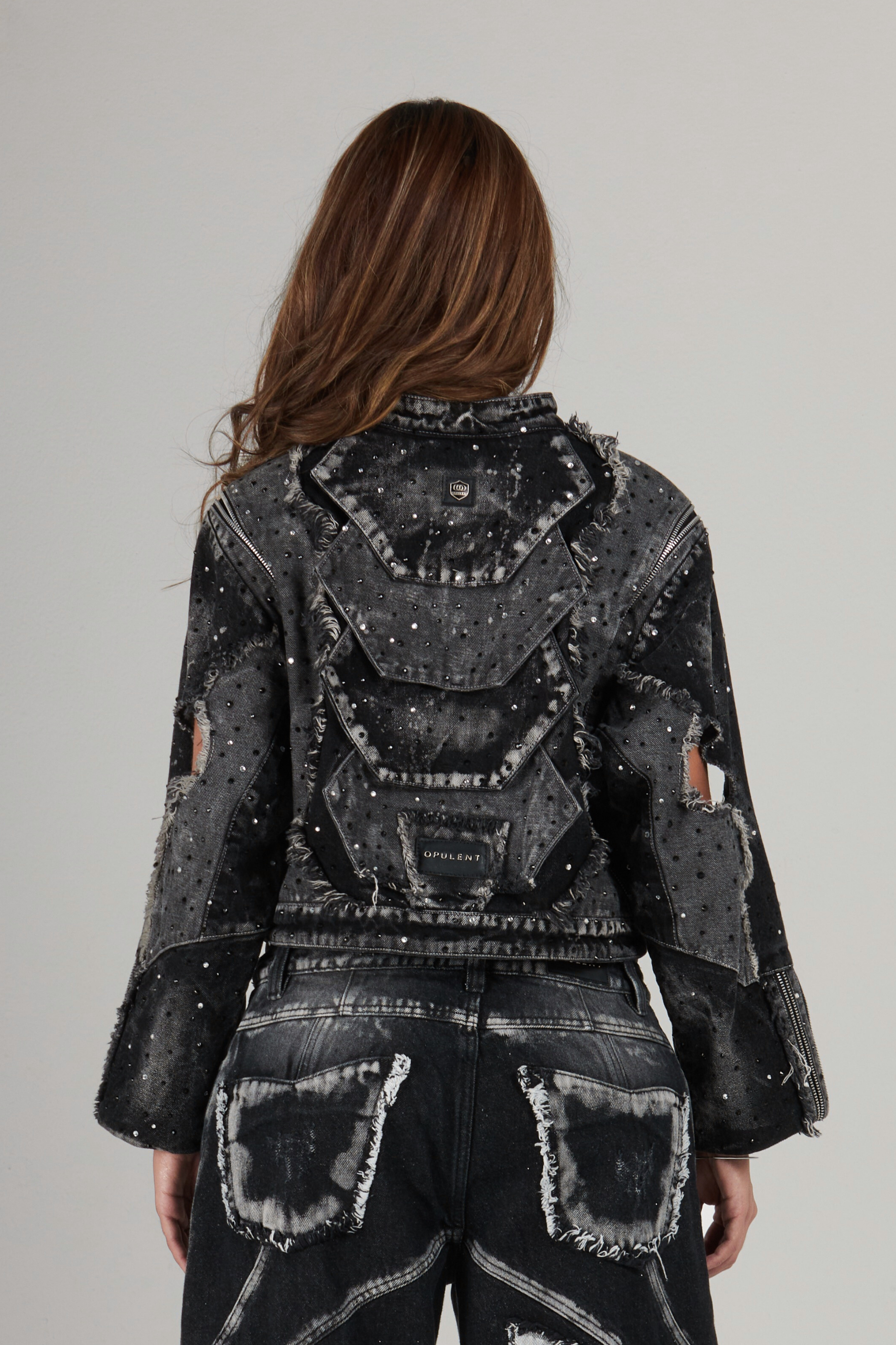 CHAQUETA PURE CDM CON PEDRERÍA