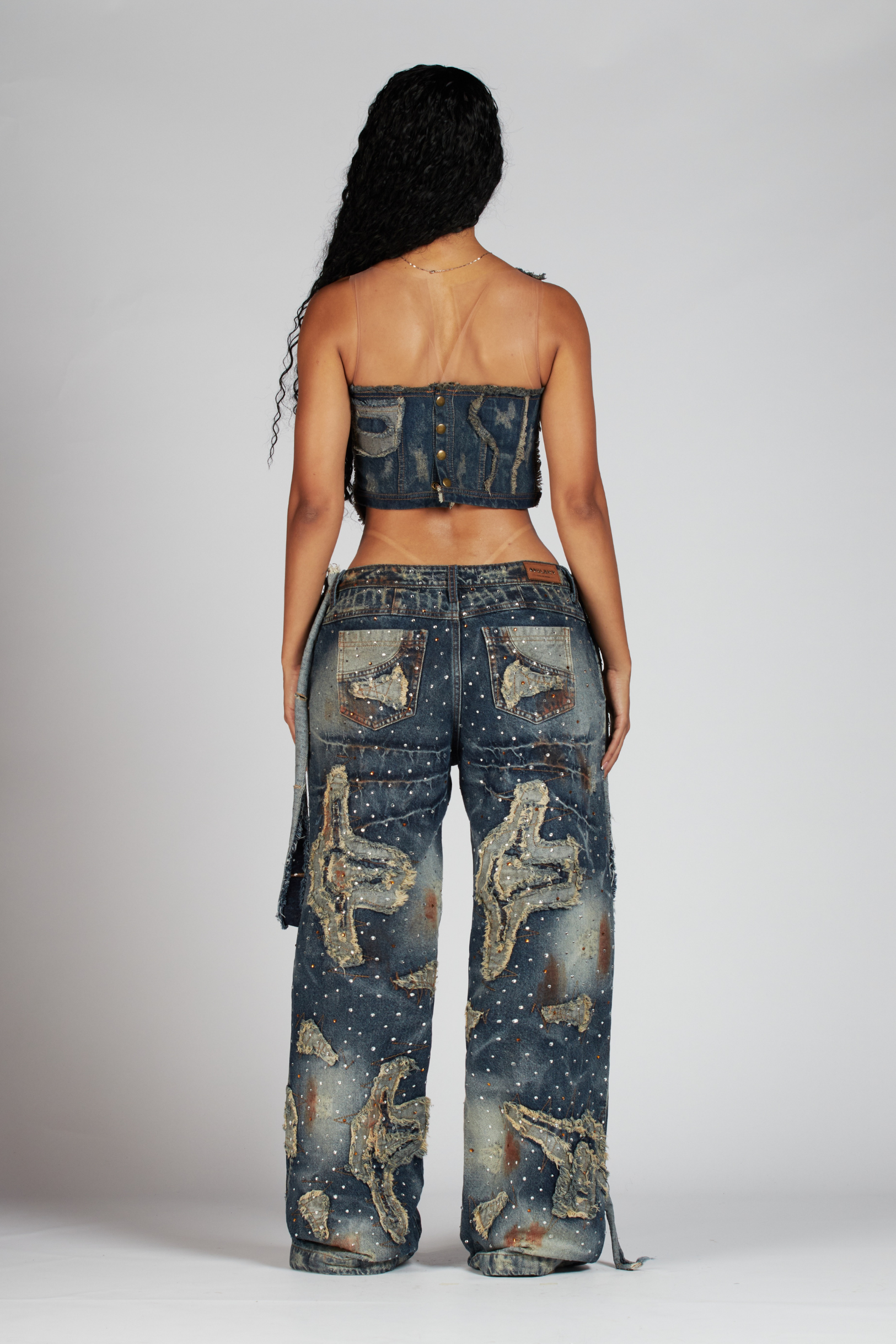 SET CROP Y JEAN SPURS WOMAN CON PREDRÉRIA