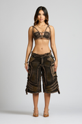 SET CROP TOP Y BERMUDA APALUSSÉ BLACK