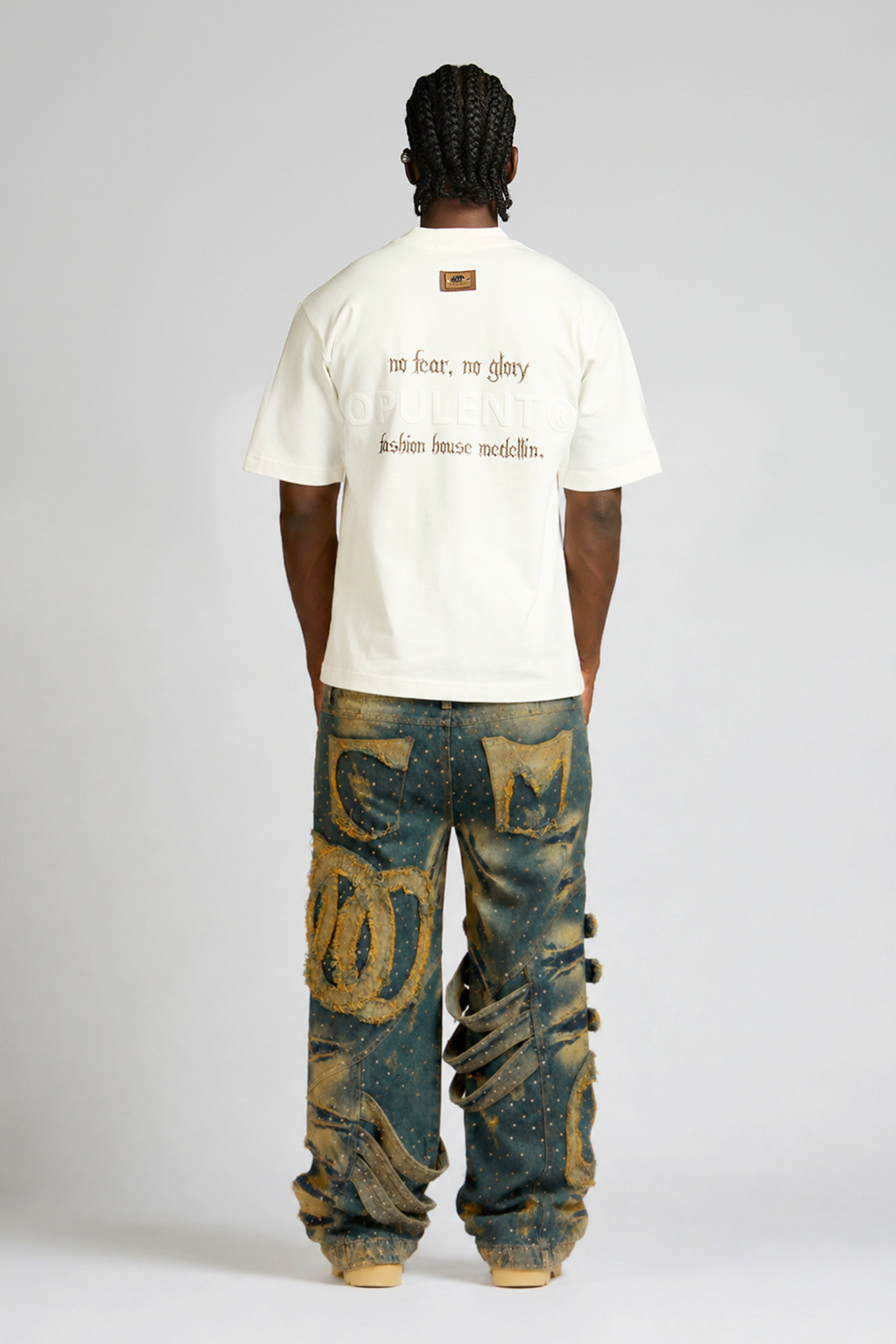 SET CAMISA Y JEAN EMBLEM CON PEDRERÍA MEN