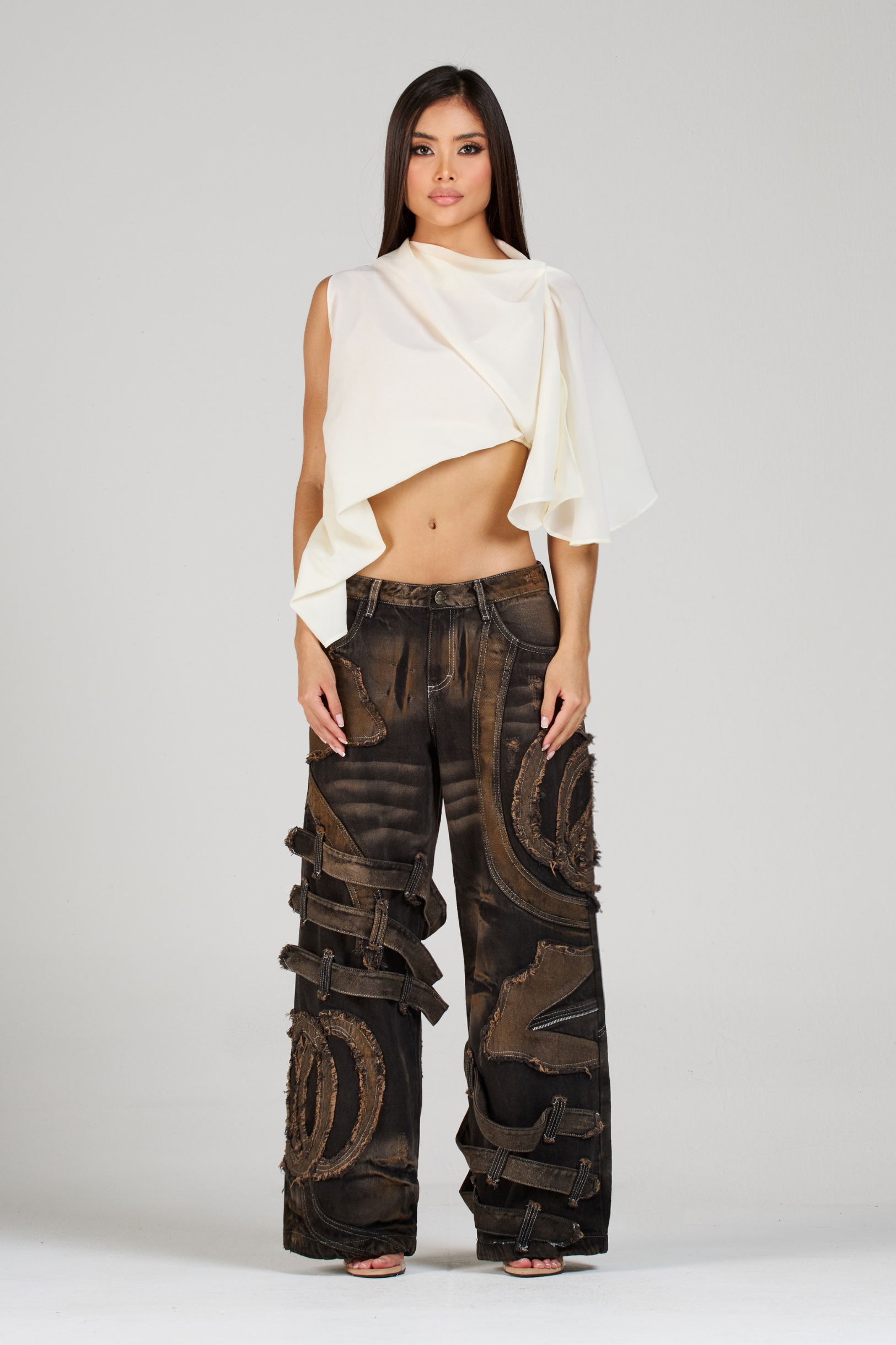 SET BLUSA Y JEAN EMBLEM BLACK