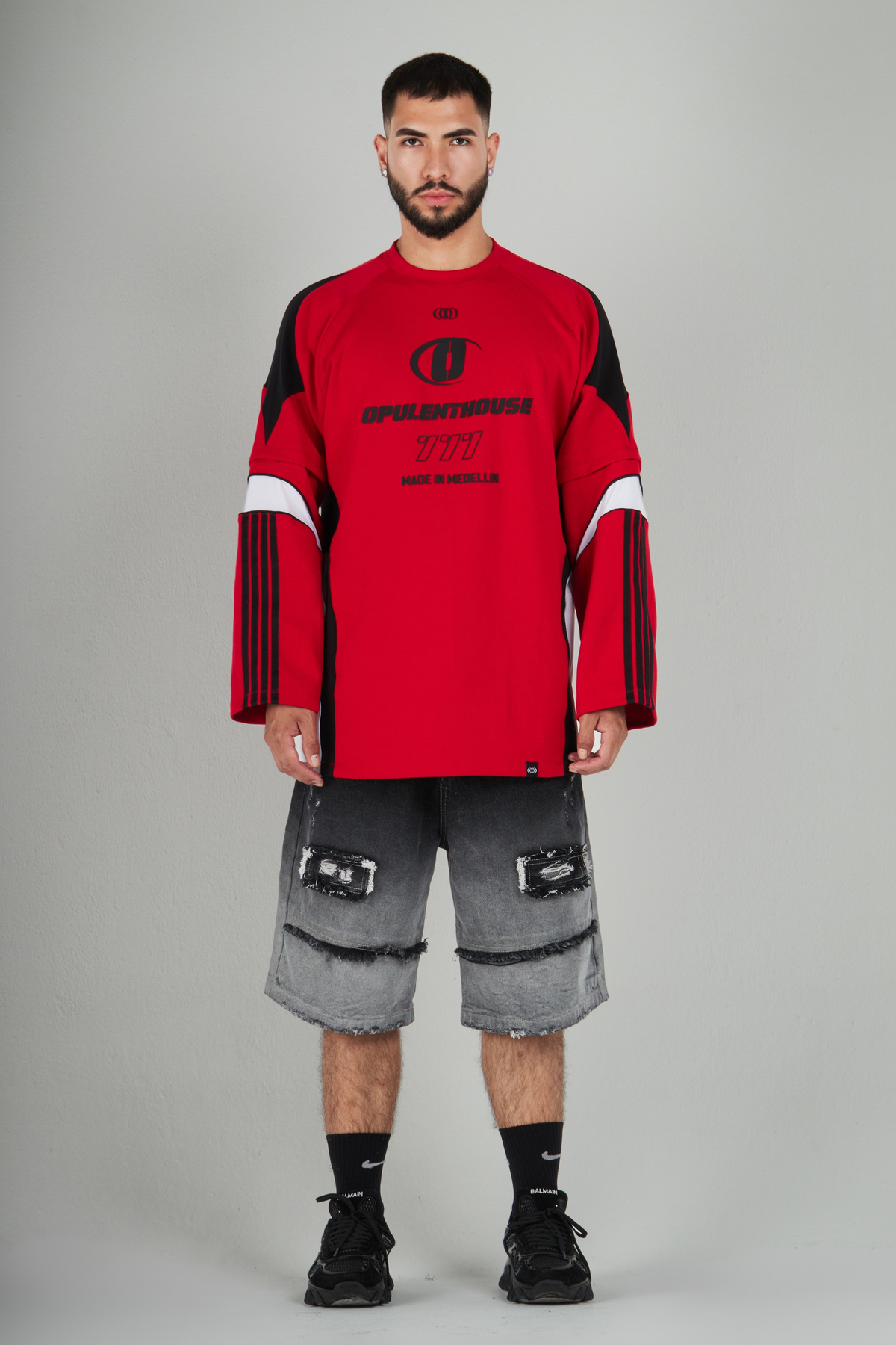 SET BERMUDA BOLLEX Y BUZO HIPERION ROJO