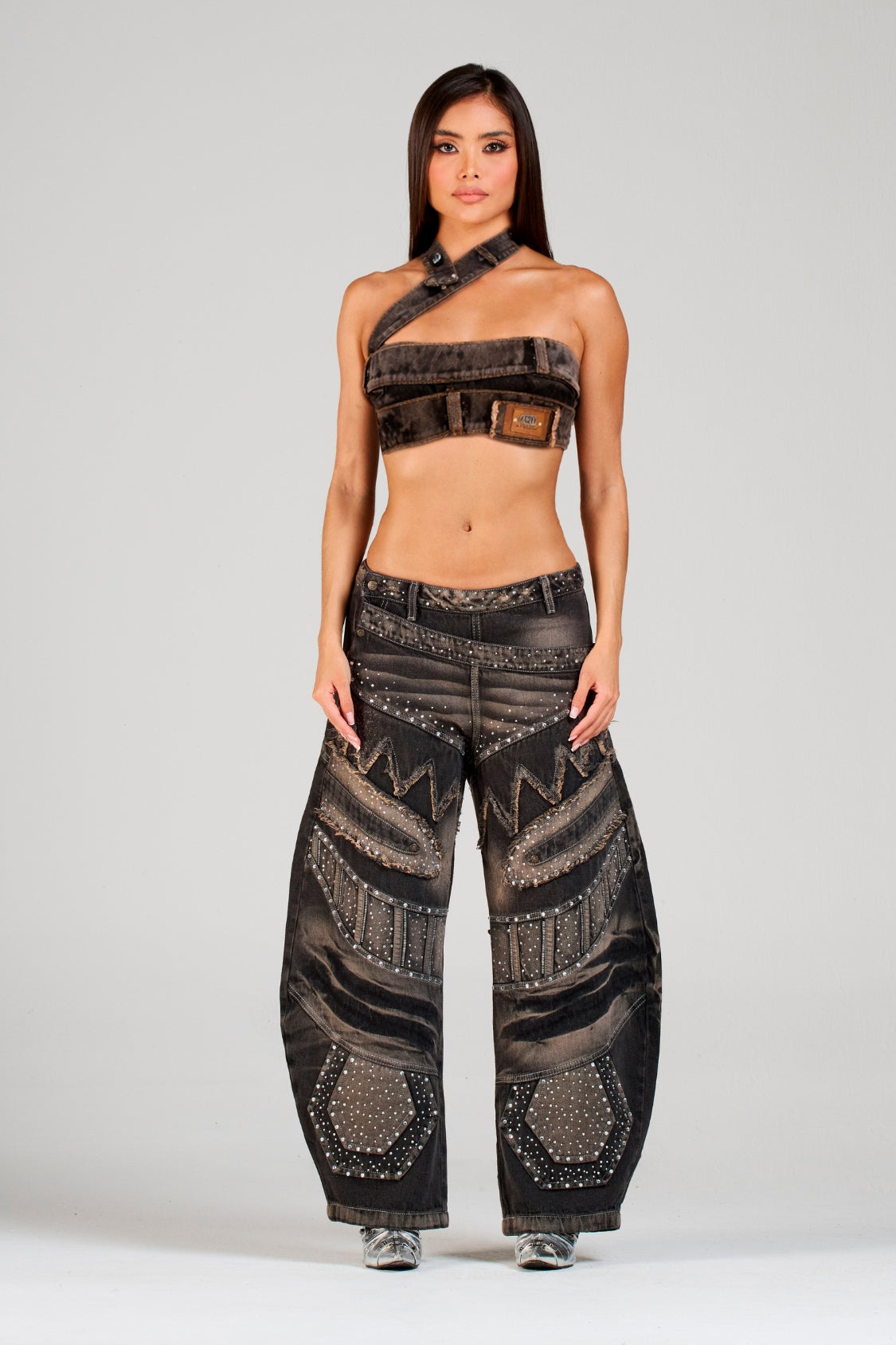 SET TOP ARDENAS Y JEAN FACE COFEBLACK CON PEDRERÍA