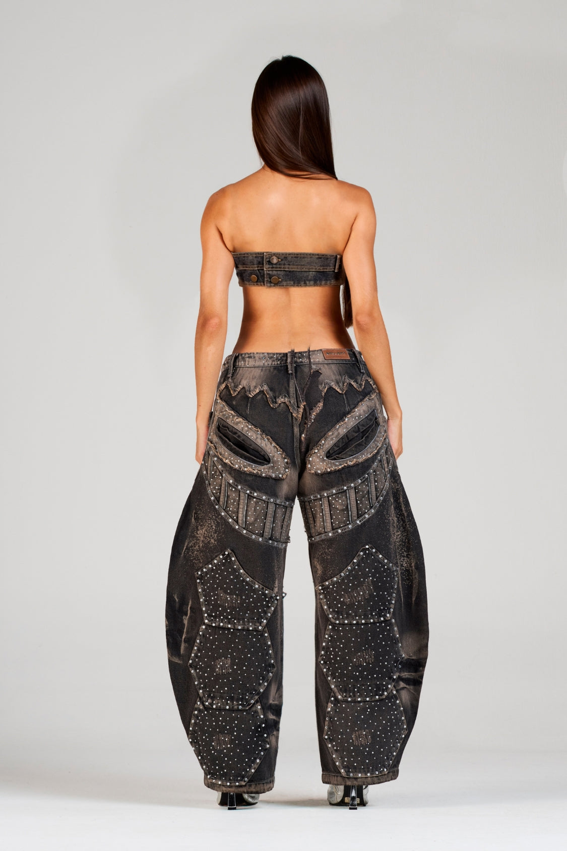 SET TOP ARDENAS Y JEAN FACE COFEBLACK CON PEDRERÍA