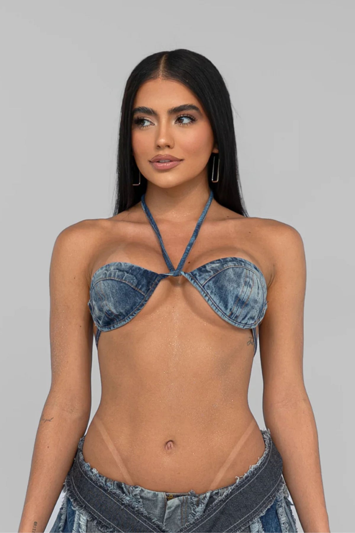 CROPTOP TORN STRIPS