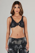 CROP TOP LUXURY KG NEGRO