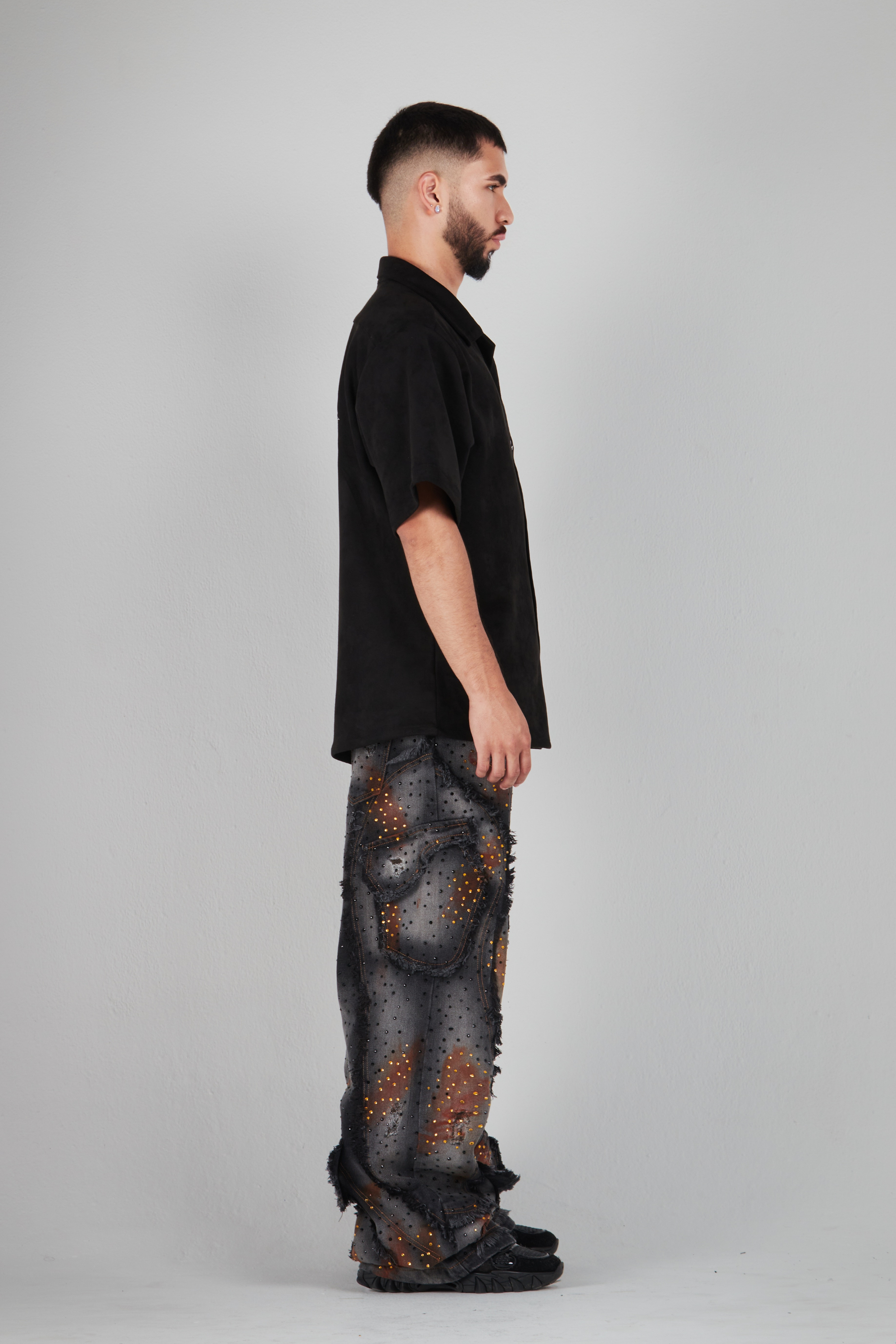 SET SHINY FLAME Y CAMISA LUCIANO NEGRA