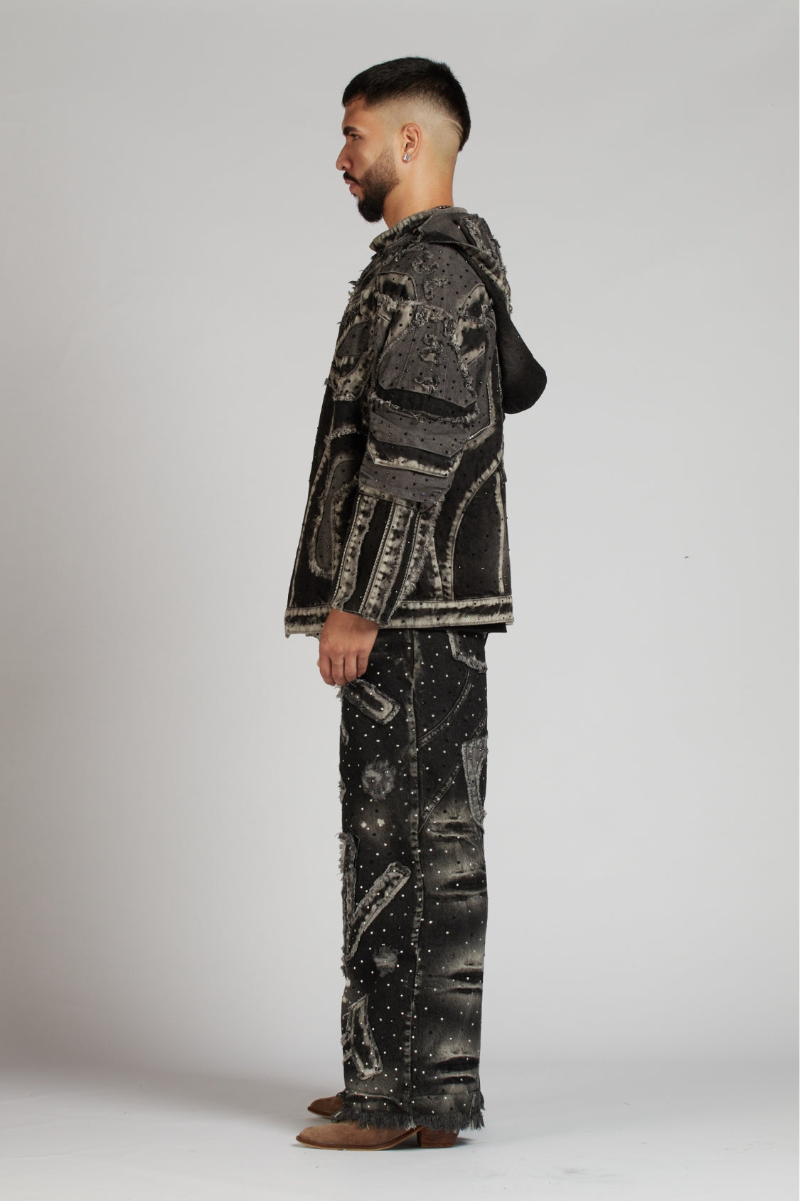 SET CHAQUETA Y JEAN PURE MEN CON PEDRERÍA