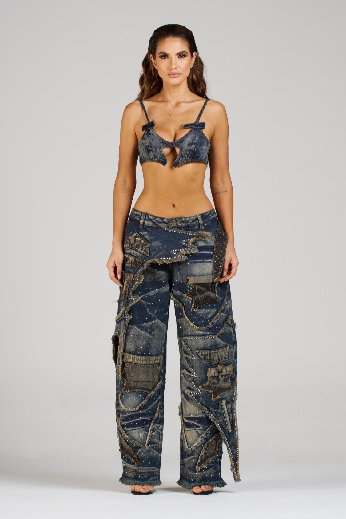 SET CROP Y JEAN FREIZEN CON PEDRERÍA