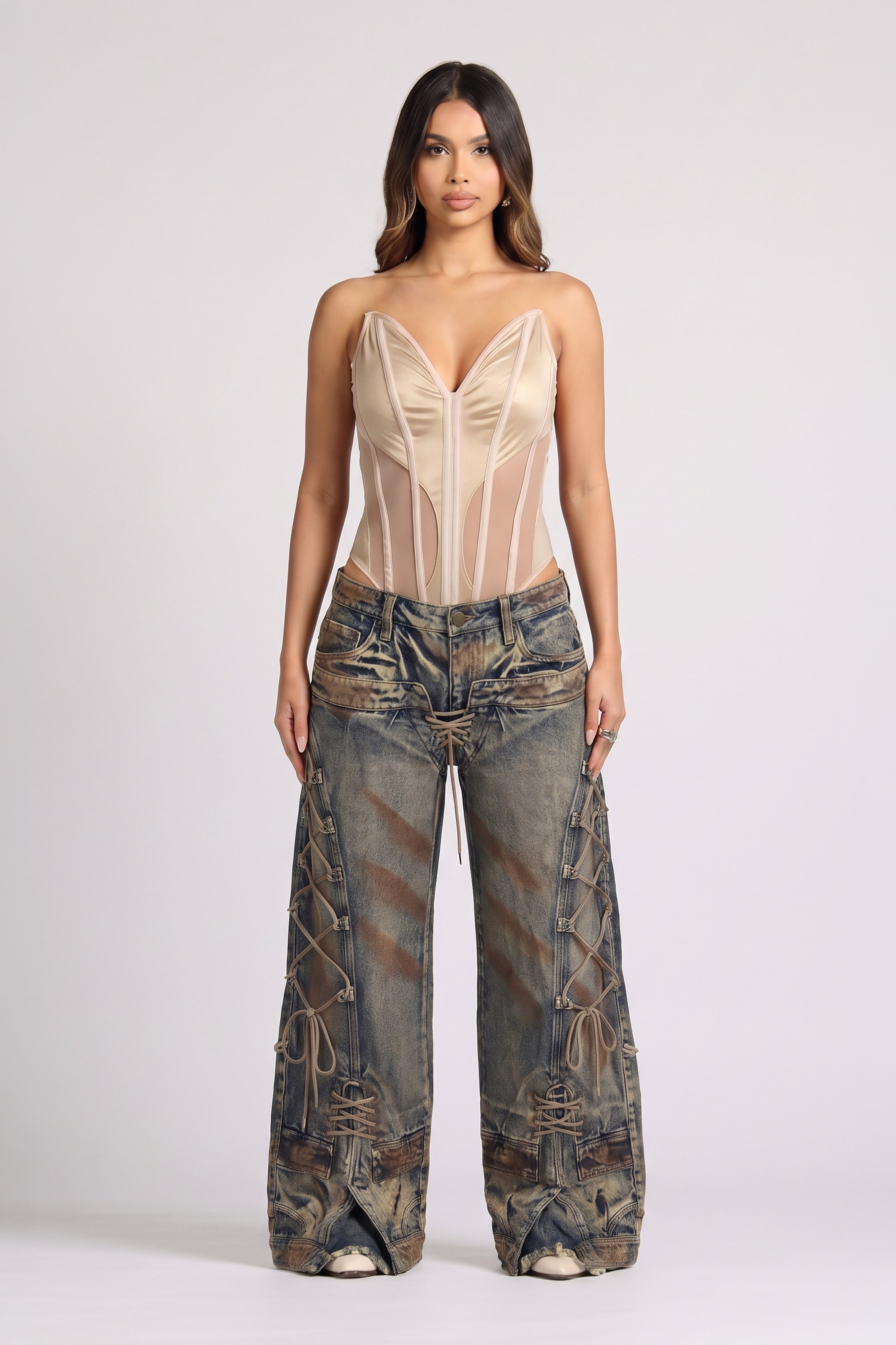 SET BODY Y JEAN TIE STRIP