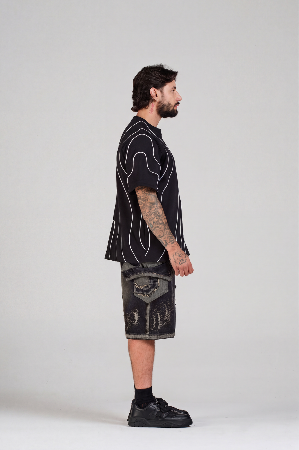 SET CAMISETA Y BERMUDA S91 NEGRA