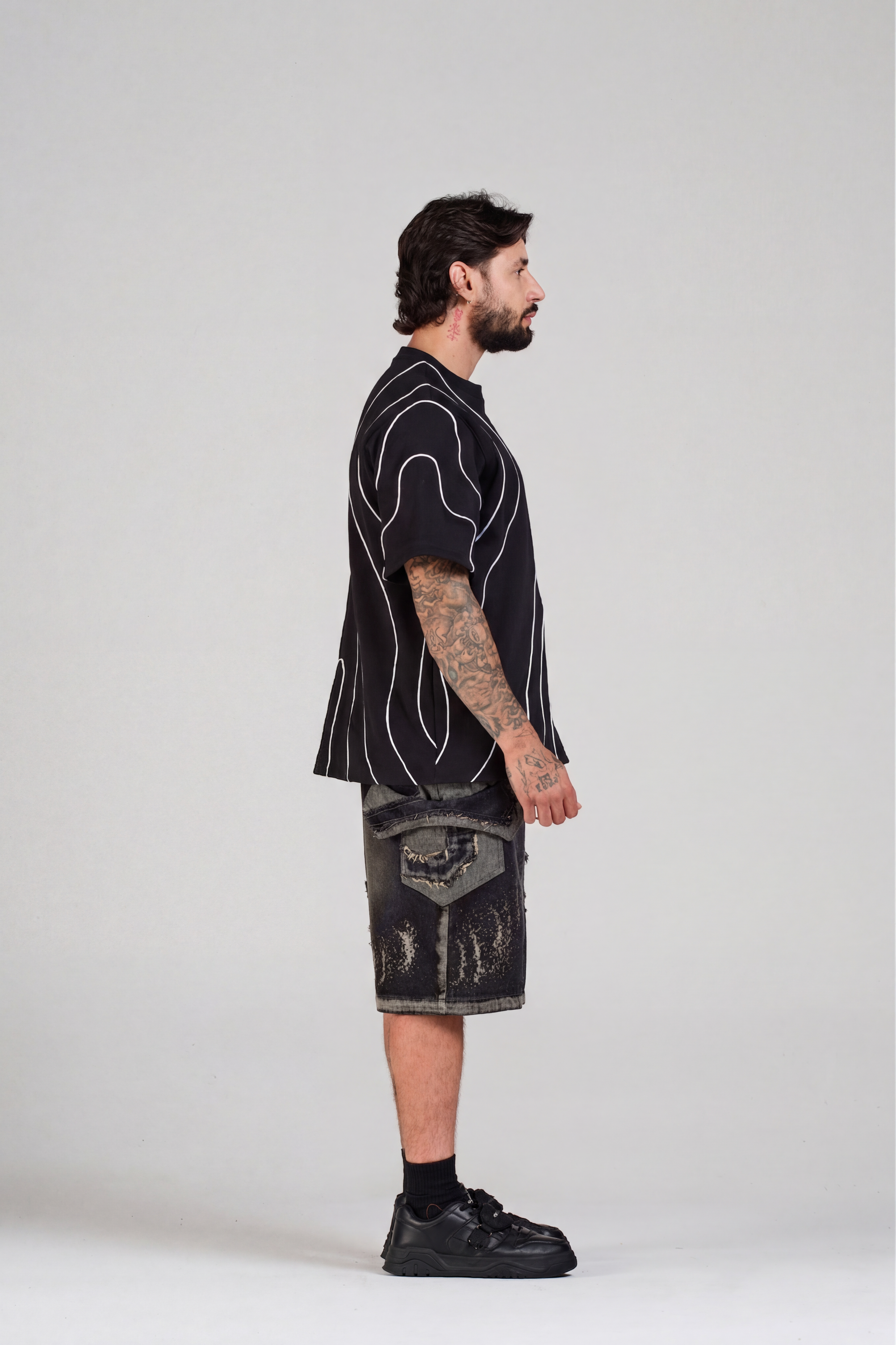 SET CAMISETA Y BERMUDA S91 NEGRA