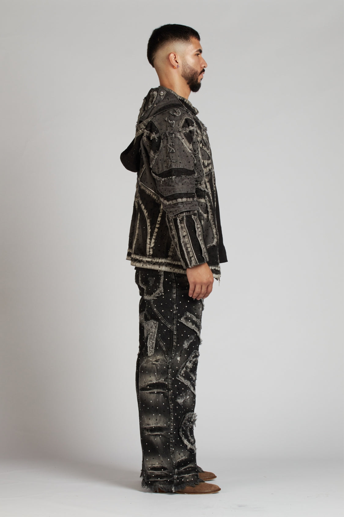 SET CHAQUETA Y JEAN PURE MEN CON PEDRERÍA