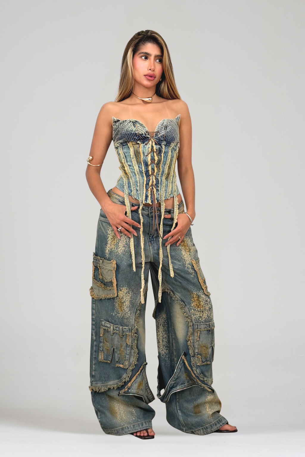 SET CORSÉ Y JEAN S91 AZUL DIRTY