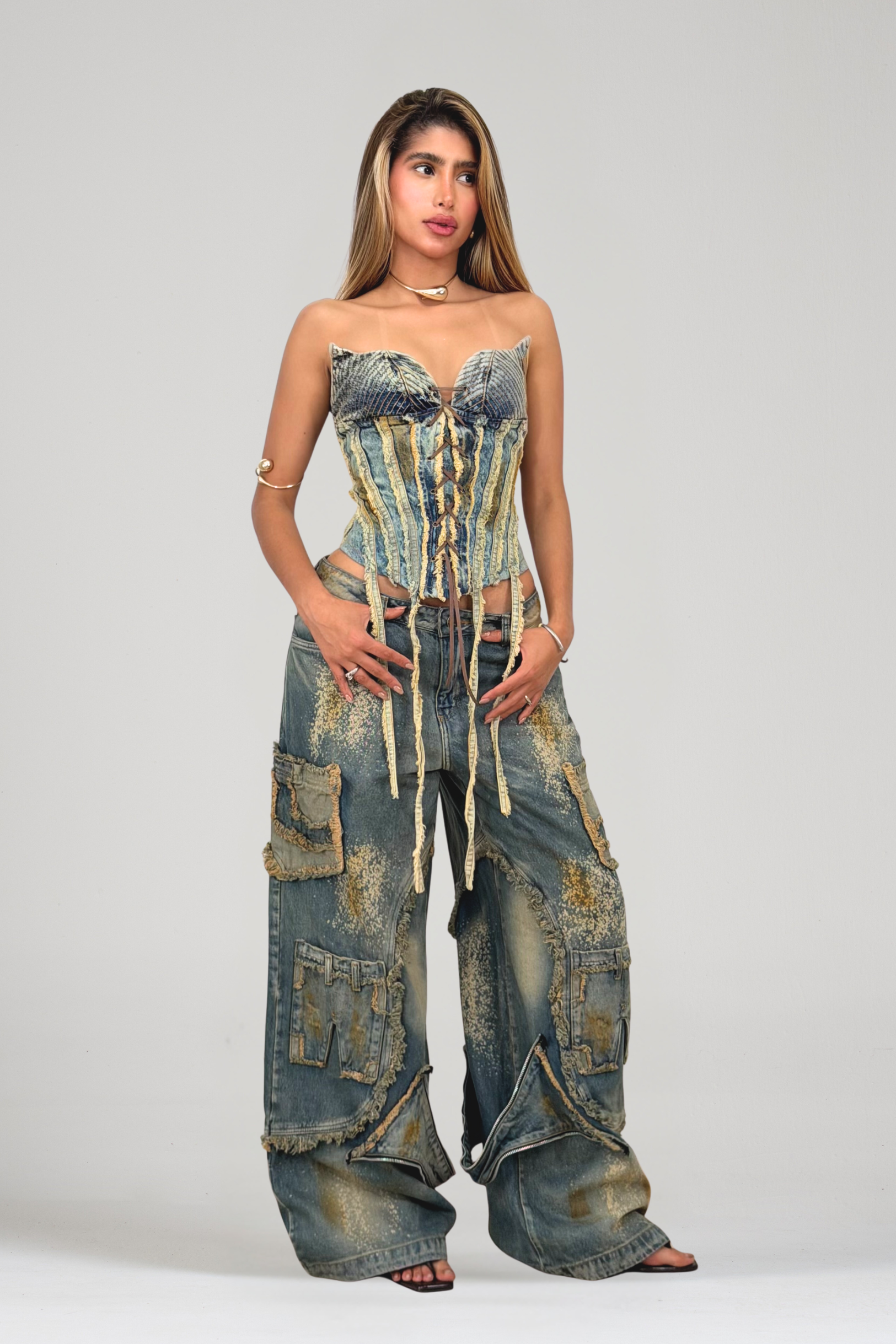 SET CORSÉ Y JEAN S91 AZUL DIRTY