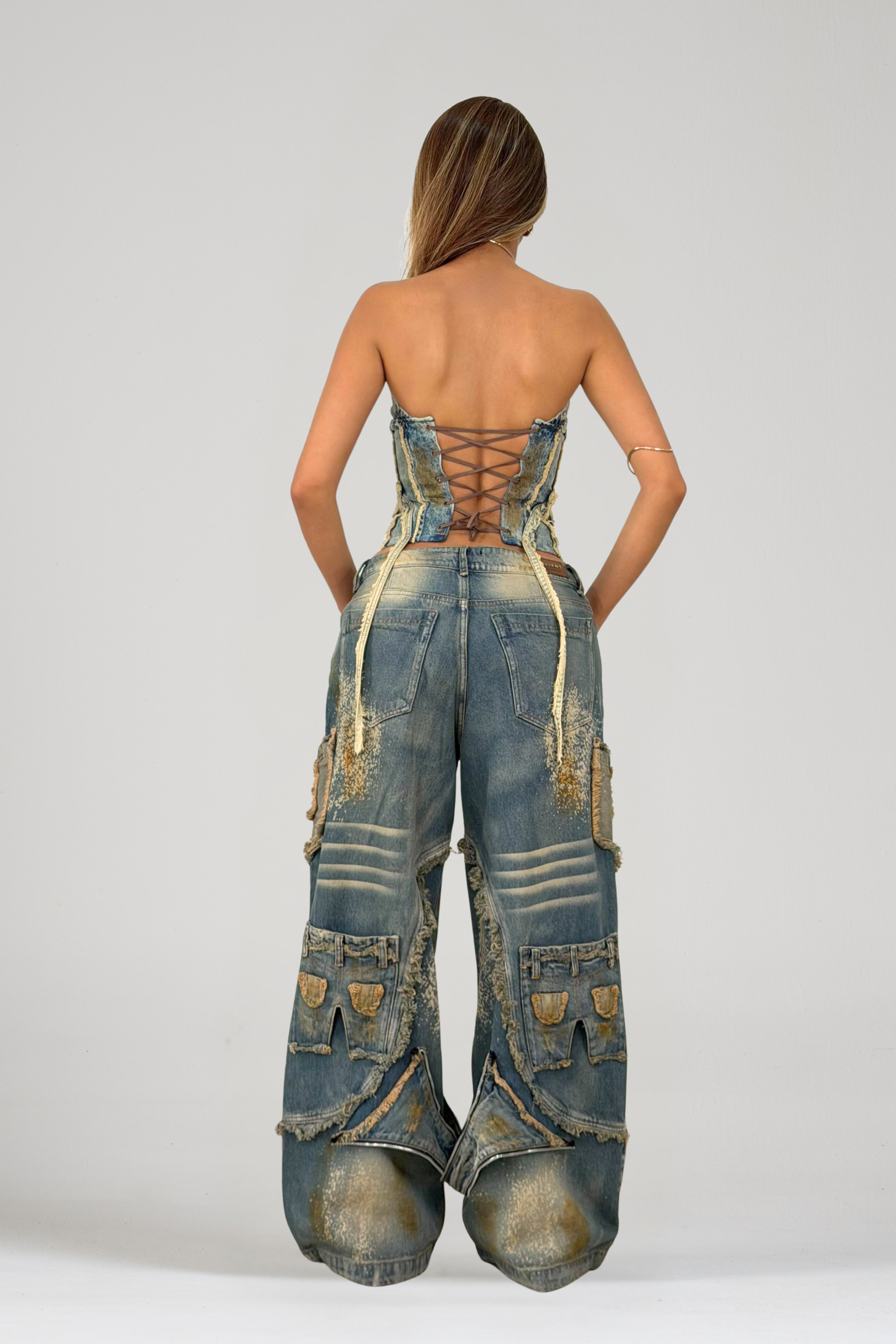 SET CORSÉ Y JEAN S91 AZUL DIRTY