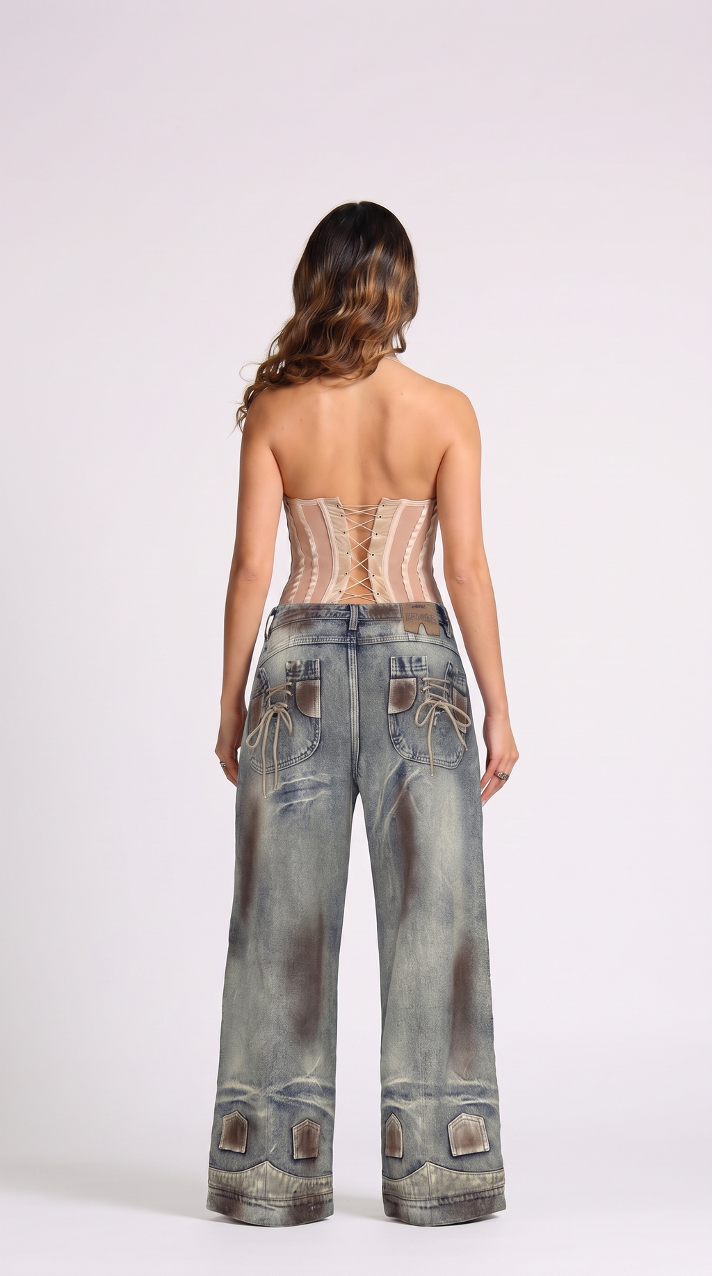 SET BODY Y JEAN TIE STRIP