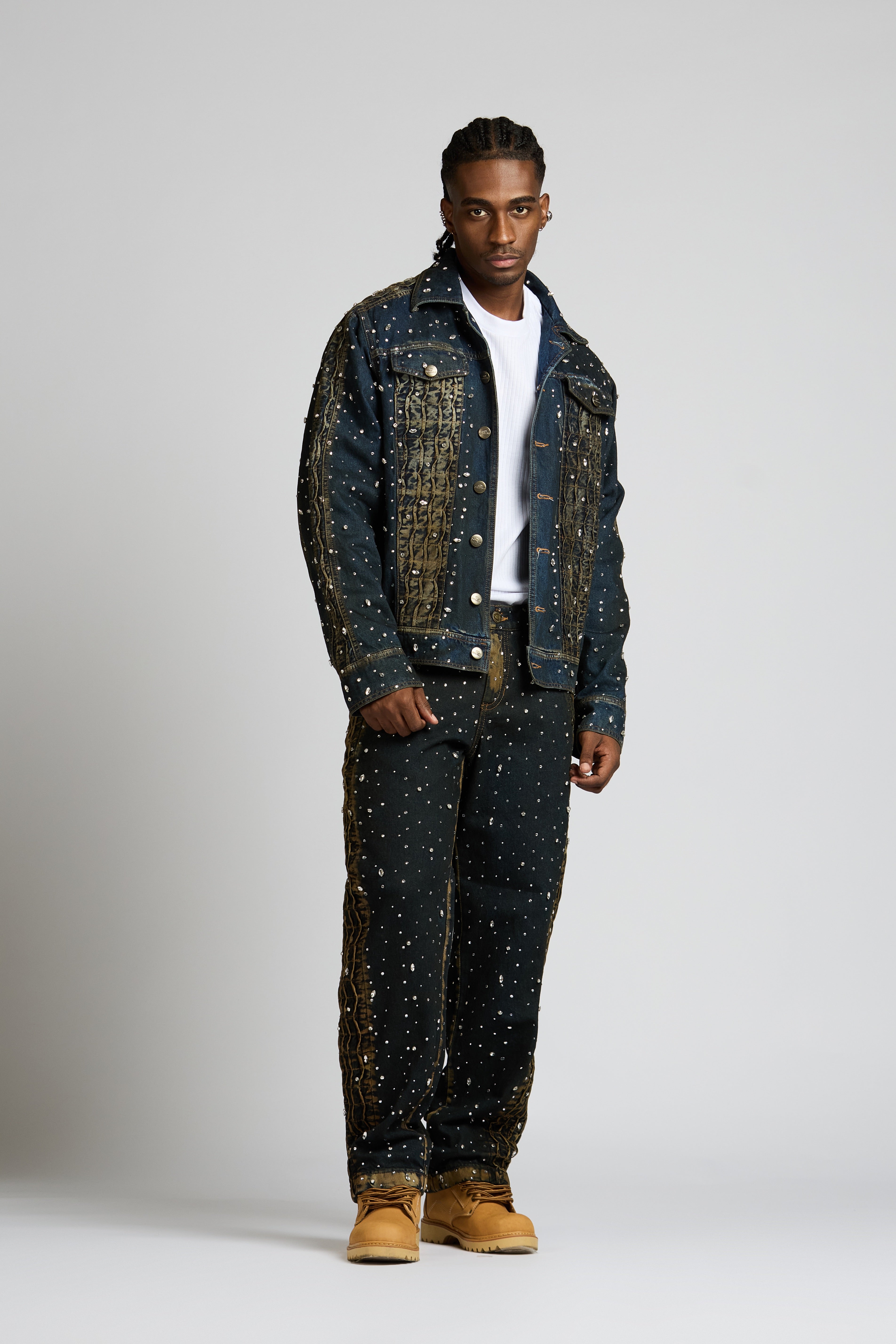 CHAQUETA URUS BLUE CON PEDRERÍA