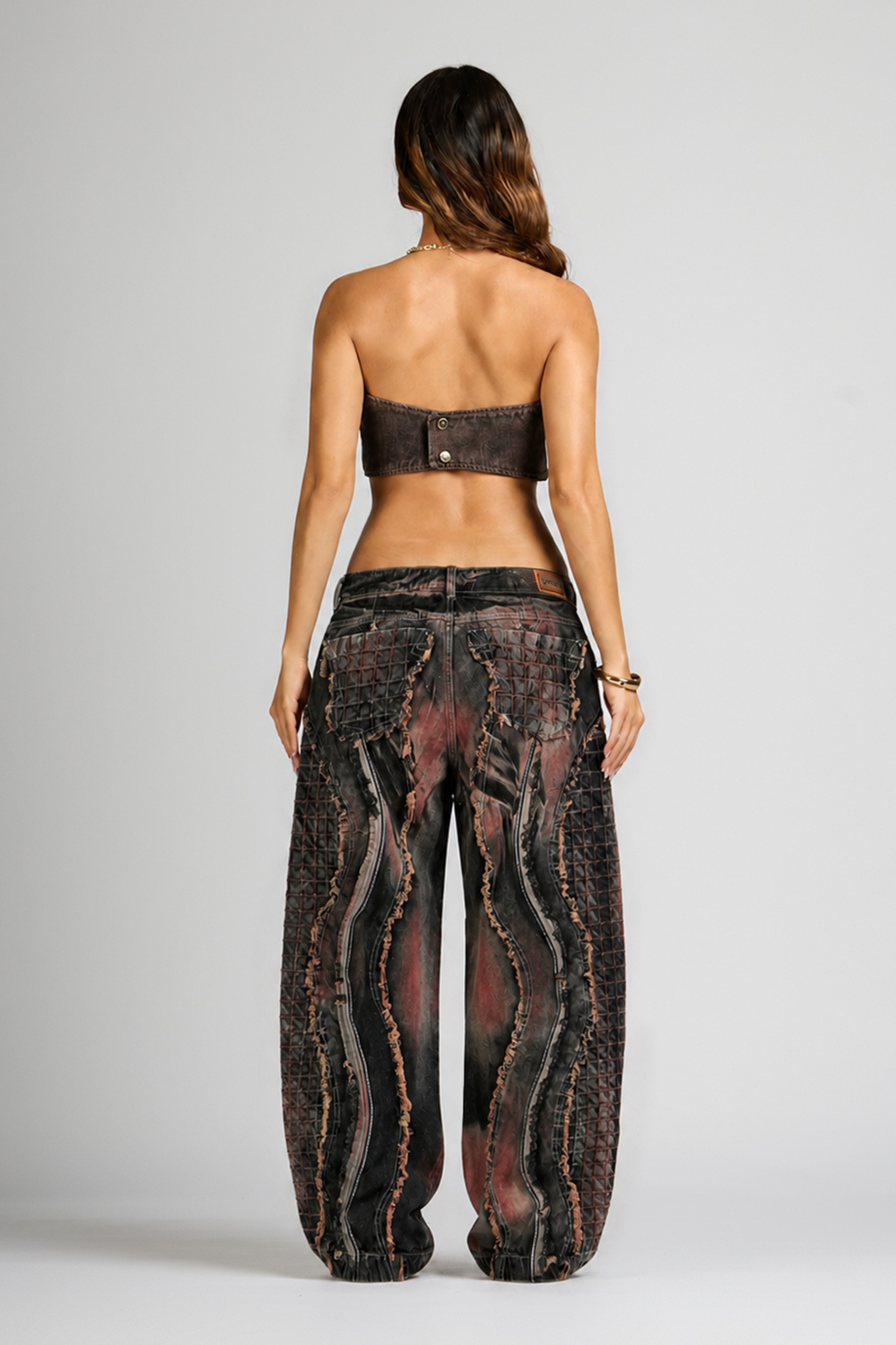 SET CROP Y JEAN DIAMANTE NEGRO