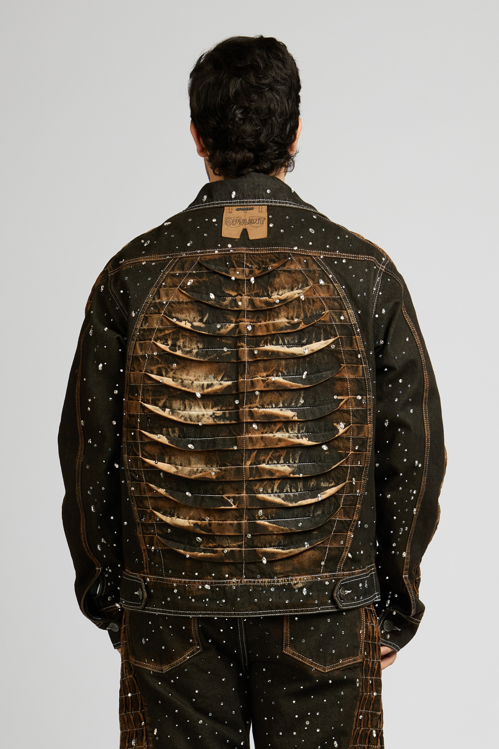 CHAQUETA URUS BLACK MEN CON PEDRERIA