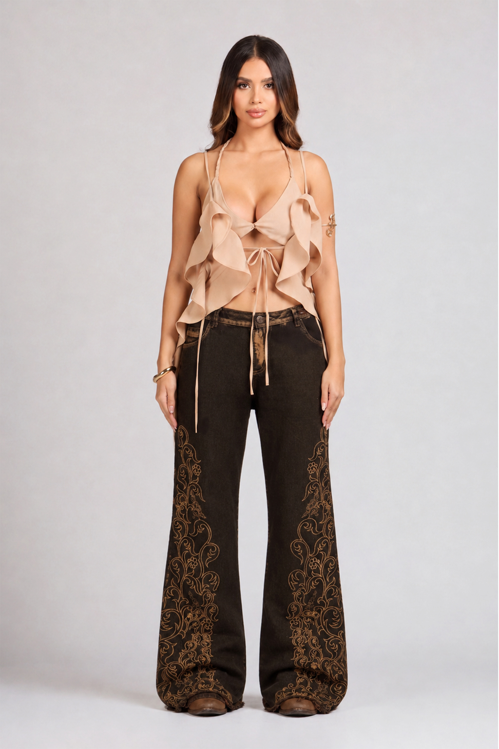 SET BLUSA Y JEAN POBLADO LUXE