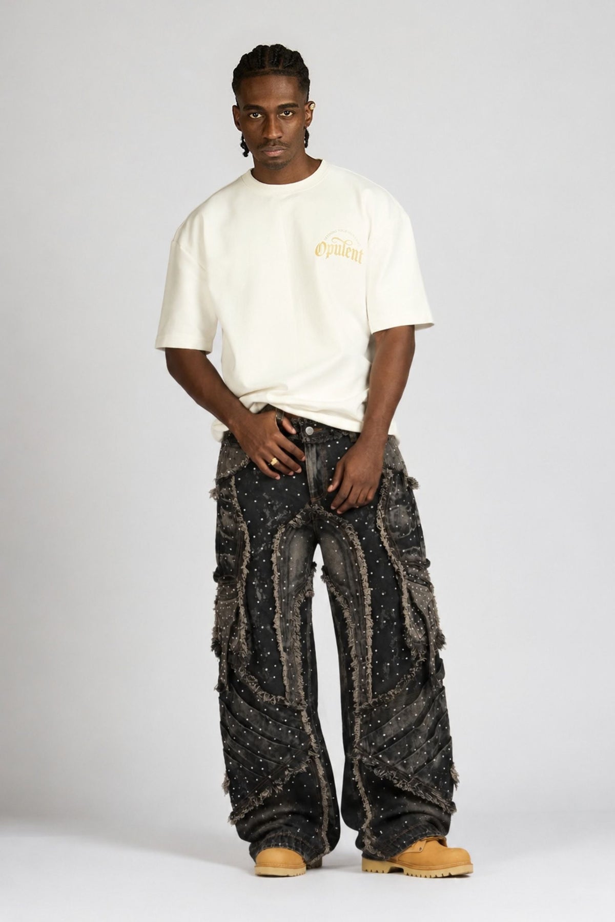 SET CAMISETA Y JEAN APPALUSSÉ CON PEDRERÍA MEN
