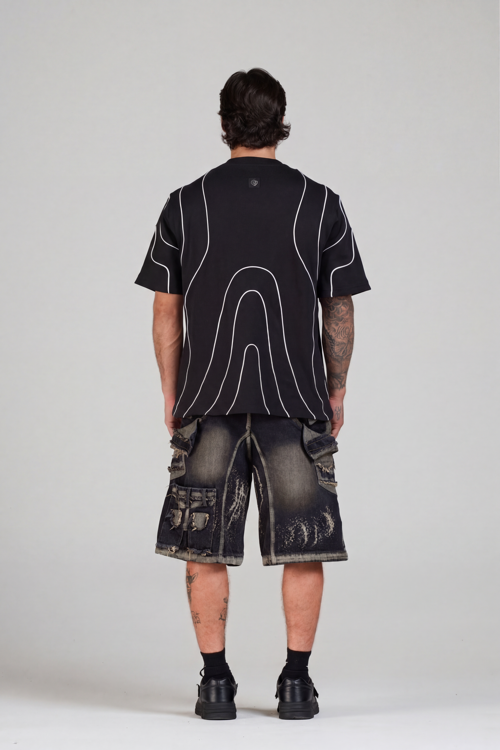 SET CAMISETA Y BERMUDA S91 NEGRA