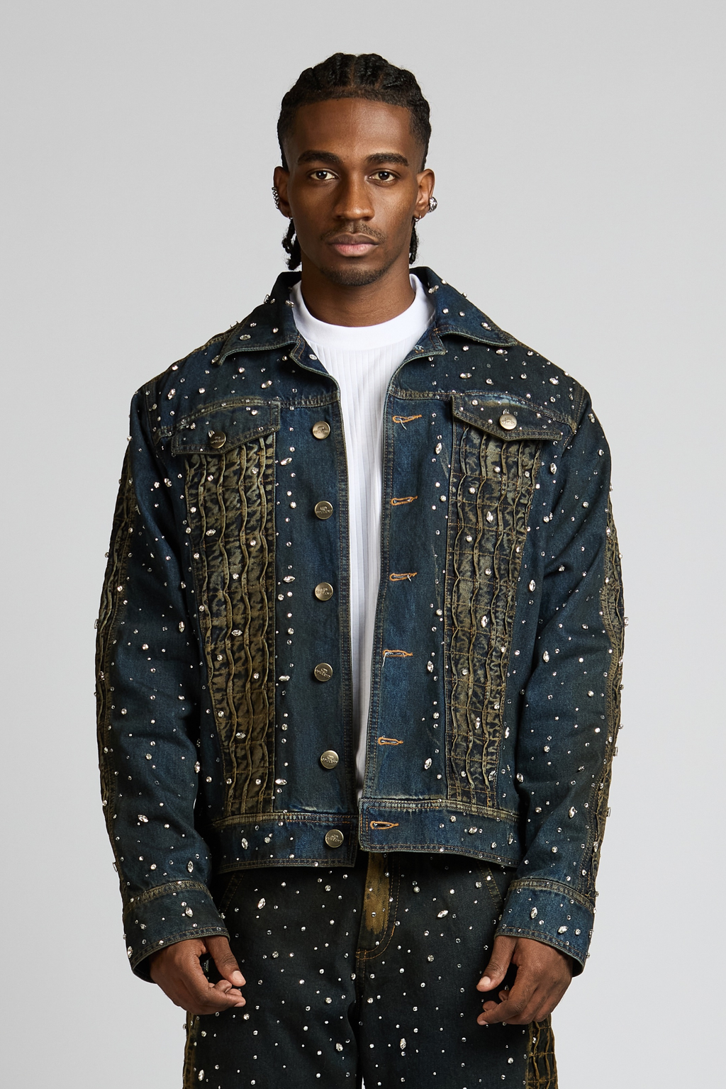 CHAQUETA URUS BLUE CON PEDRERÍA