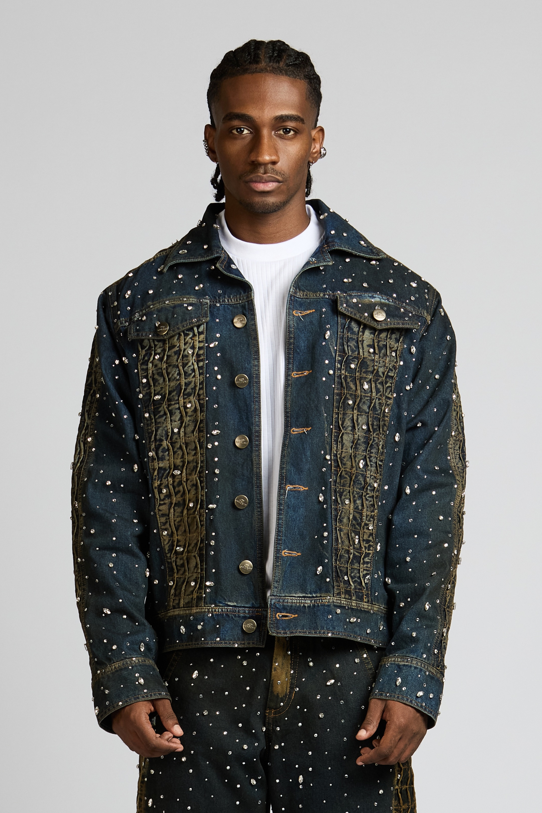 CHAQUETA URUS BLUE CON PEDRERÍA