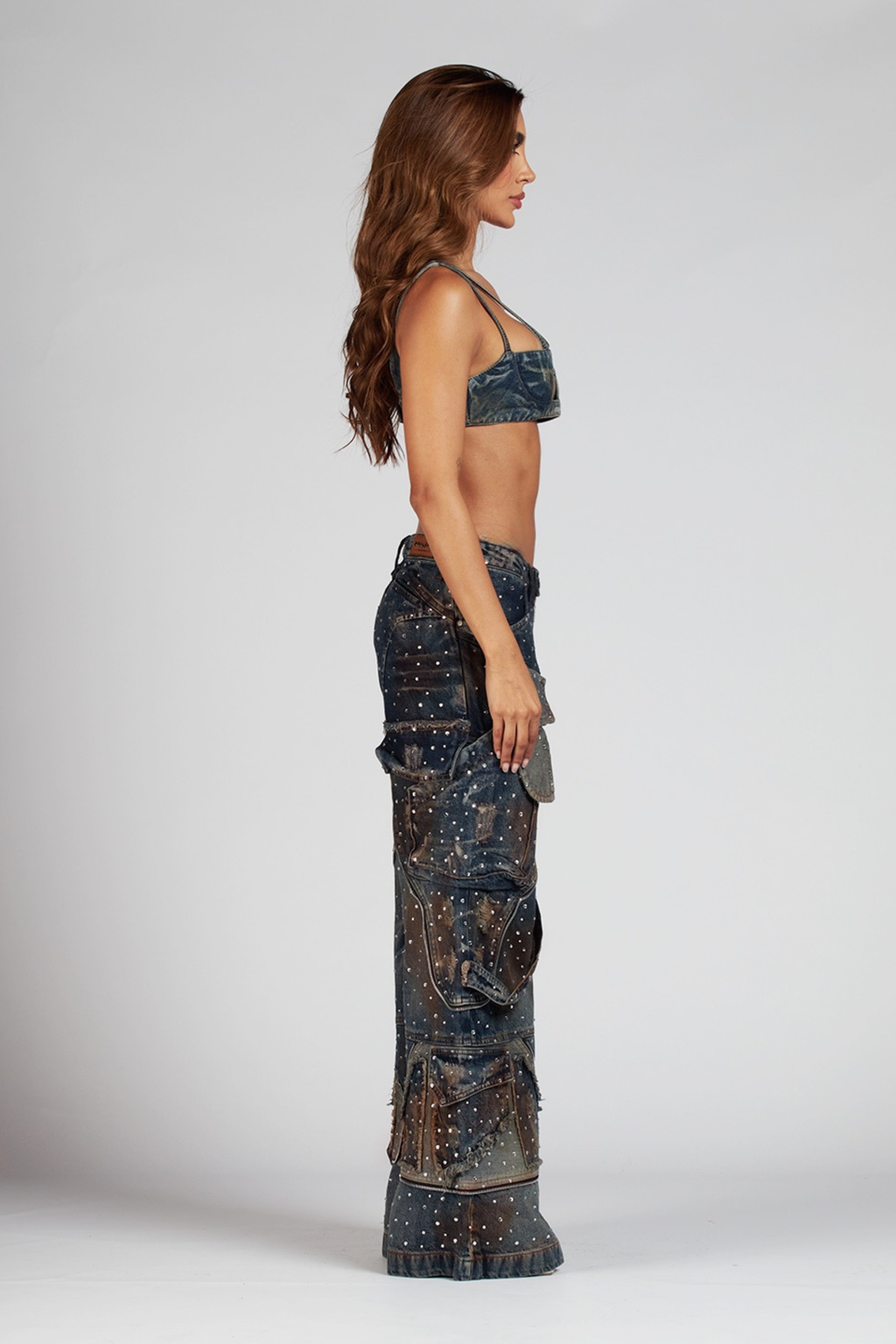 SET SIGNATURE WOMAN AZUL CON PEDRERIA