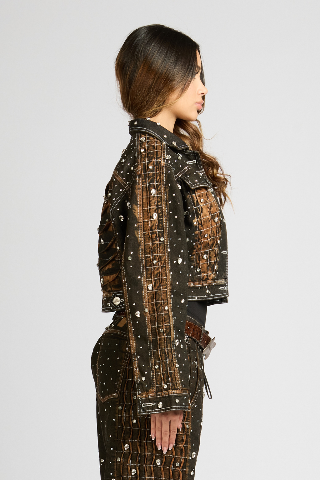 CHAQUETA URUS BLACK CON PEDRERÍA WOMAN