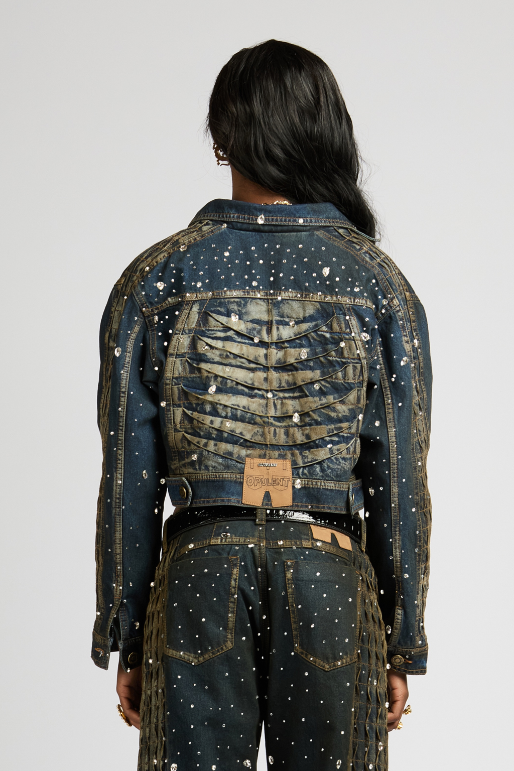 CHAQUETA URUS BLUE CON PEDRERÍA WOMAN