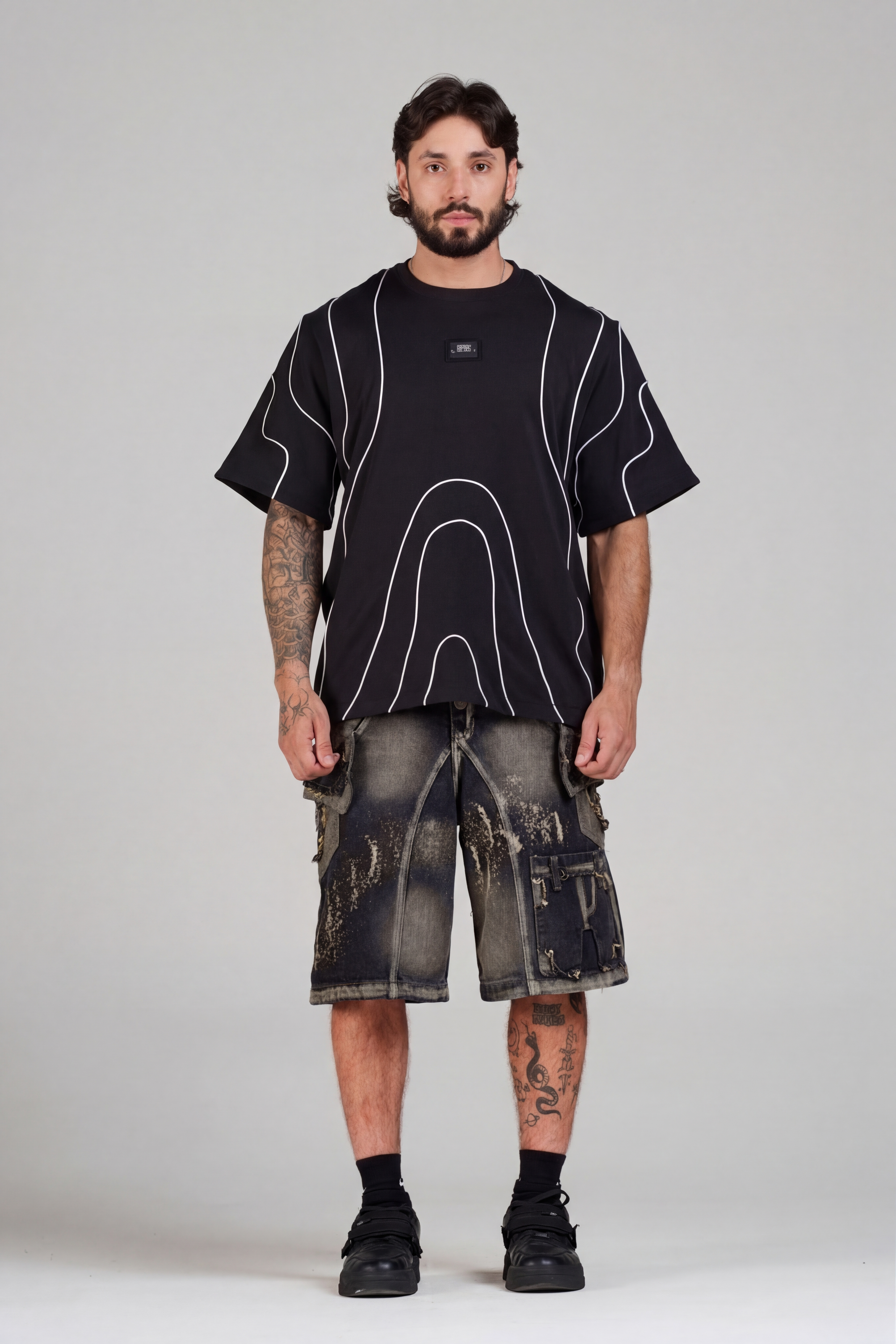 SET CAMISETA Y BERMUDA S91 NEGRA