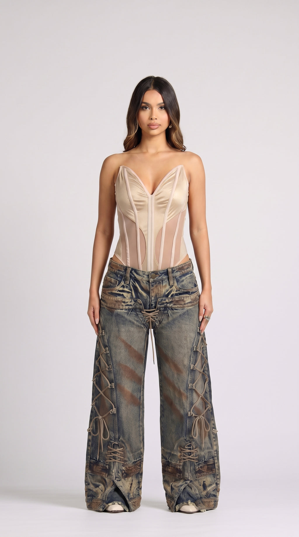 SET BODY Y JEAN TIE STRIP