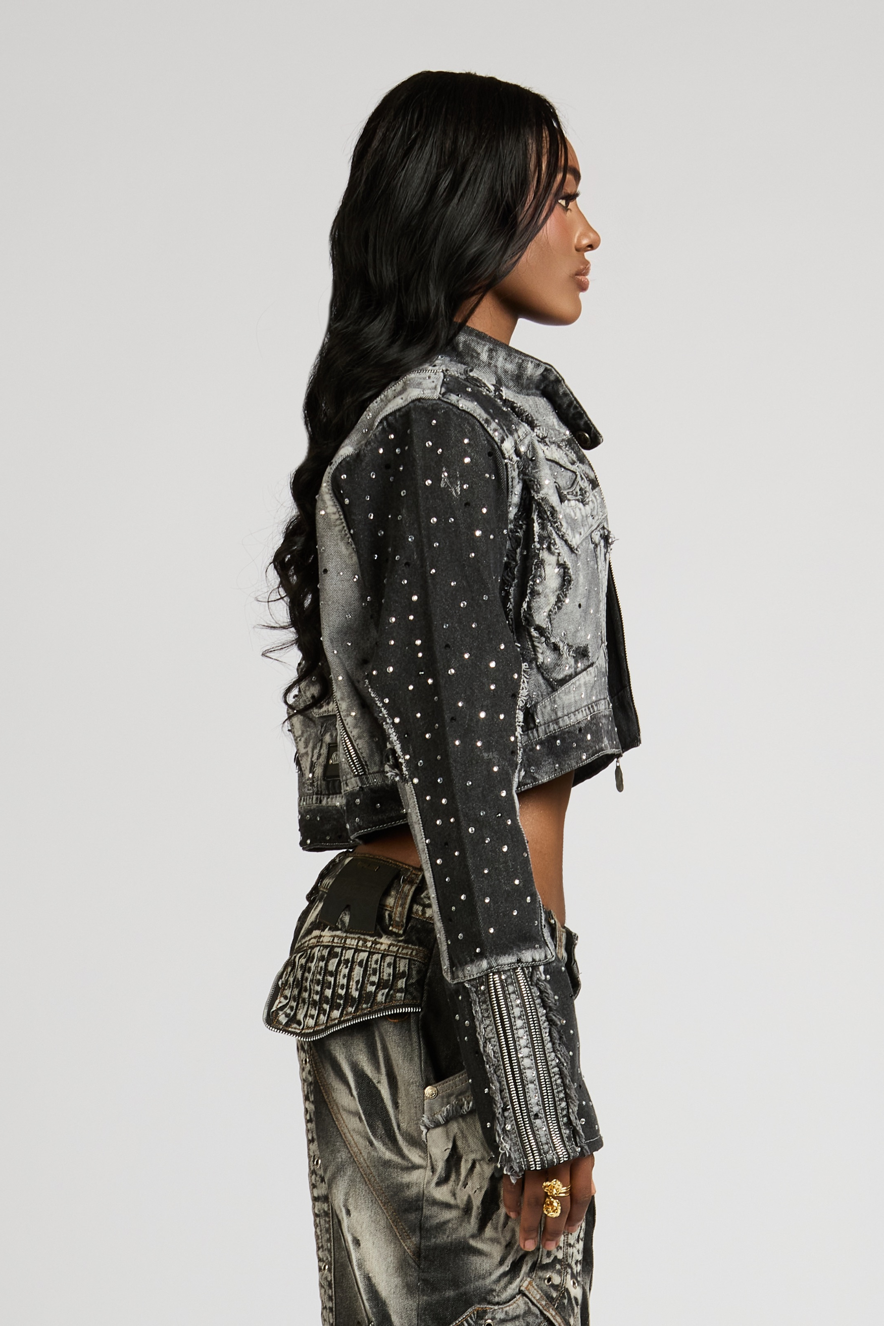CHAQUETA PURE CDM CON PEDRERÍA