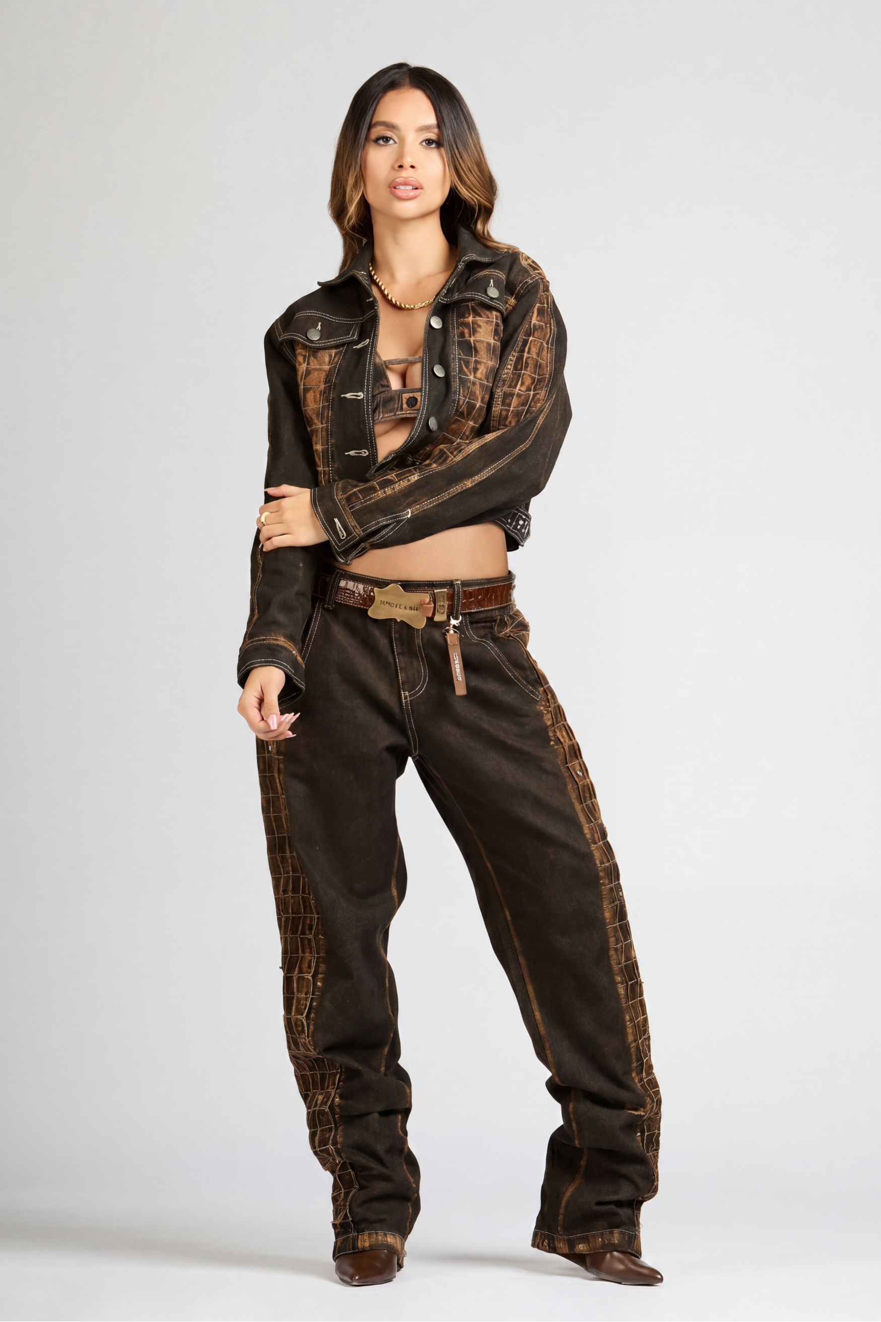 SET CHAQUETA Y JEAN URUS BLACK