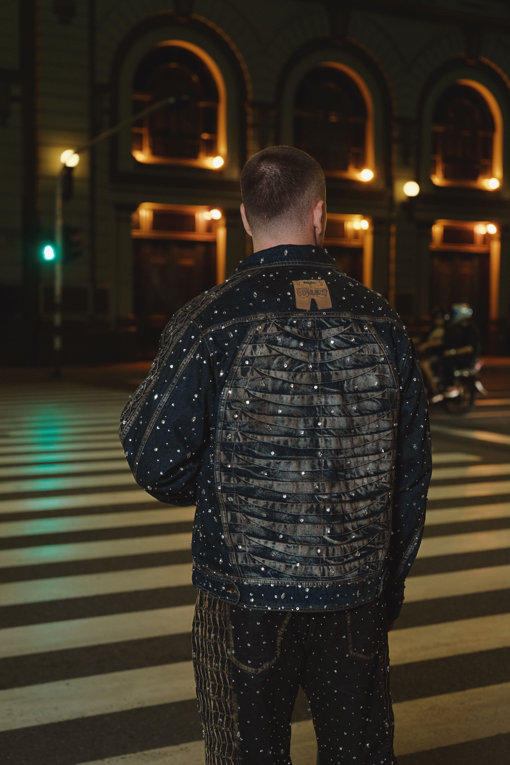 CHAQUETA URUS BLUE CON PEDRERÍA