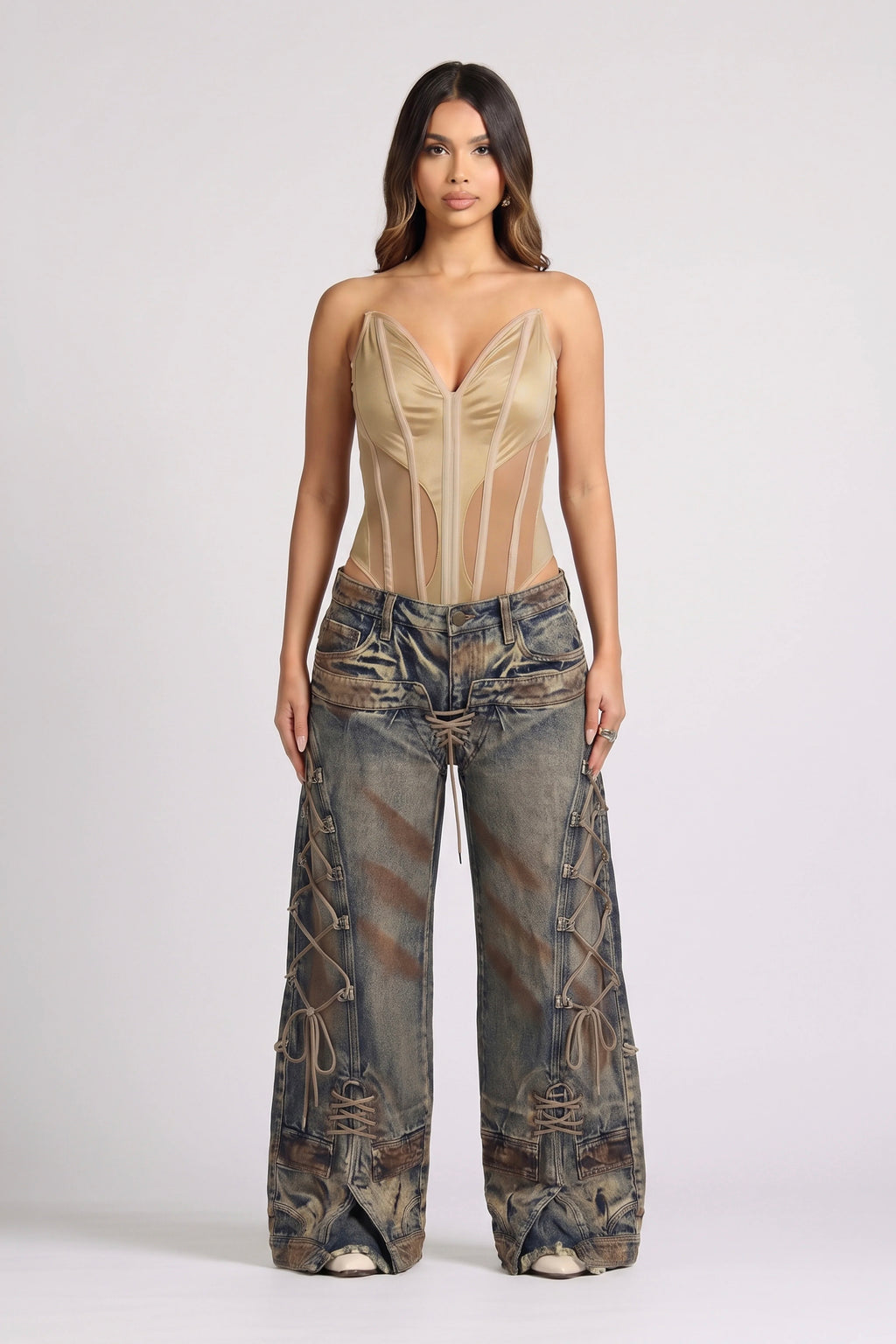 SET BODY Y JEAN TIE STRIP