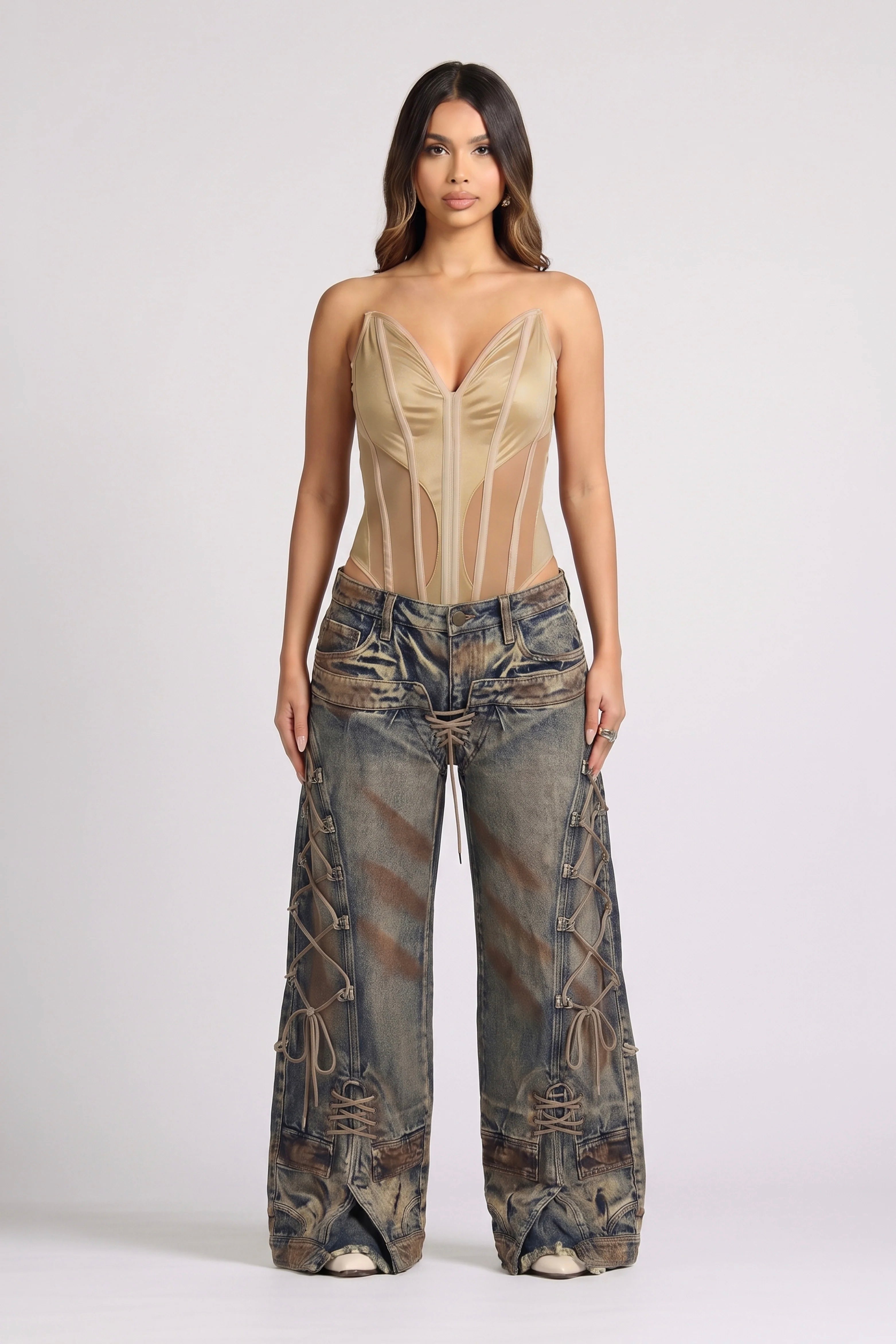 SET BODY Y JEAN TIE STRIP